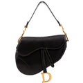 Christian Dior Saddle Bag Leather Black