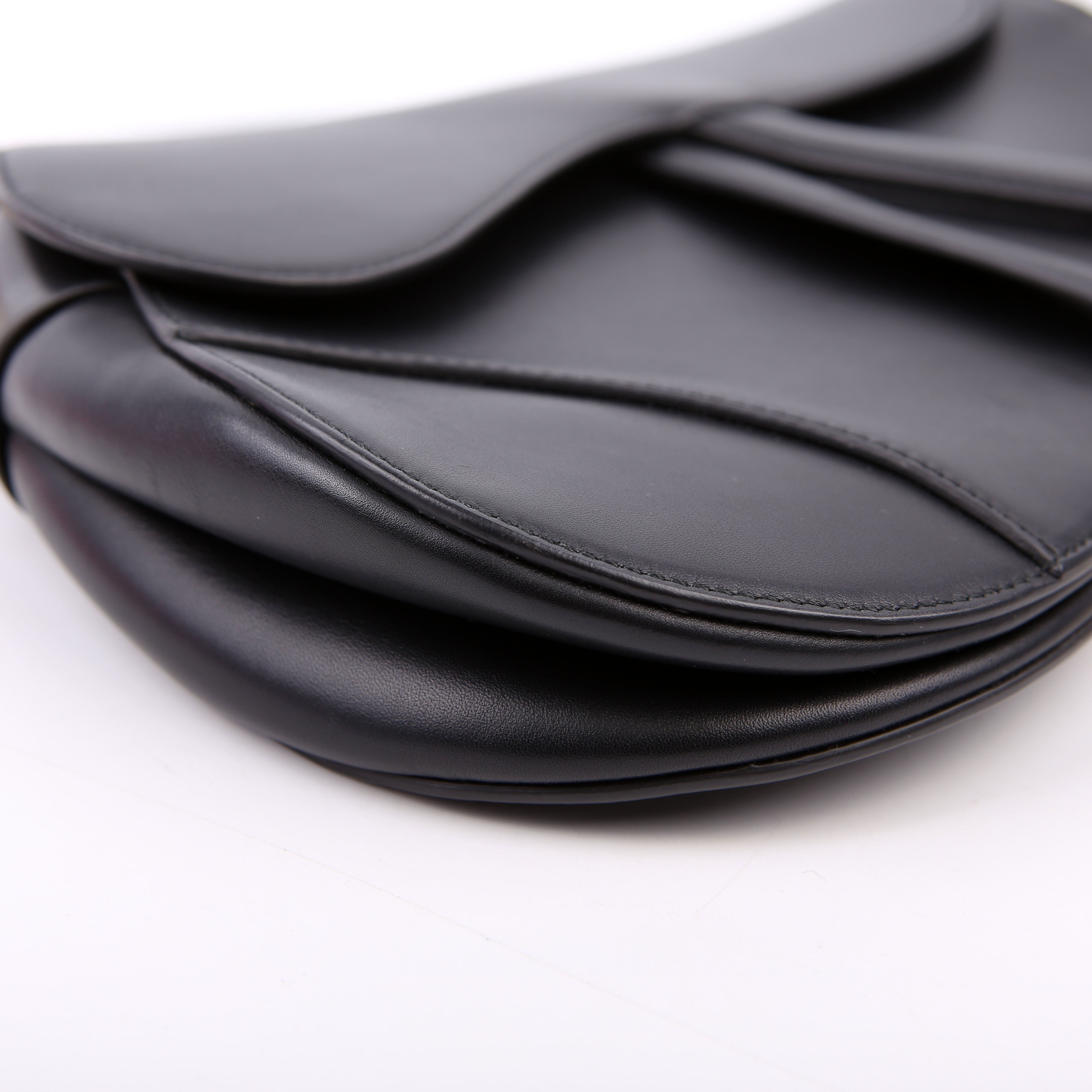 Christian Dior Saddle Bag Leather Black
