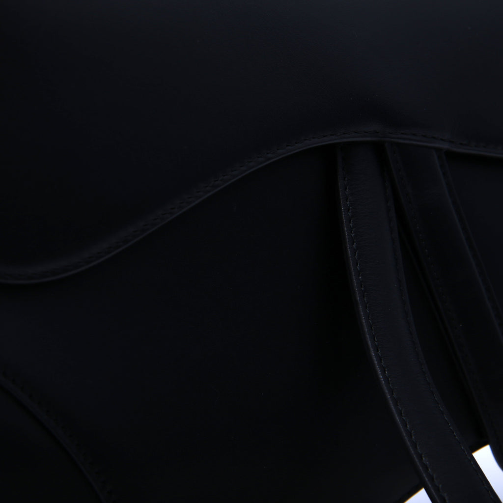 Christian Dior Saddle Bag Leather Black