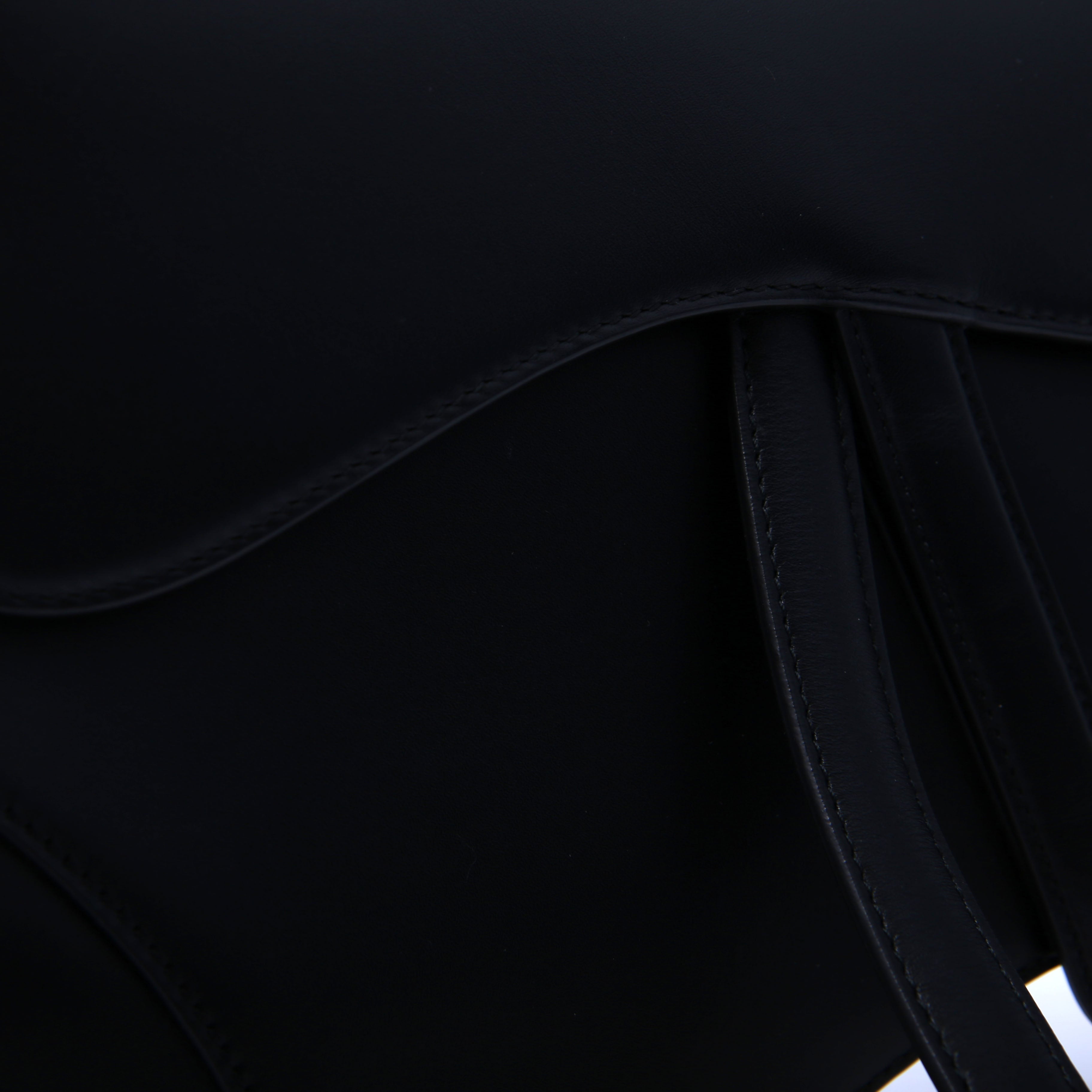 Christian Dior Saddle Bag Leather Black