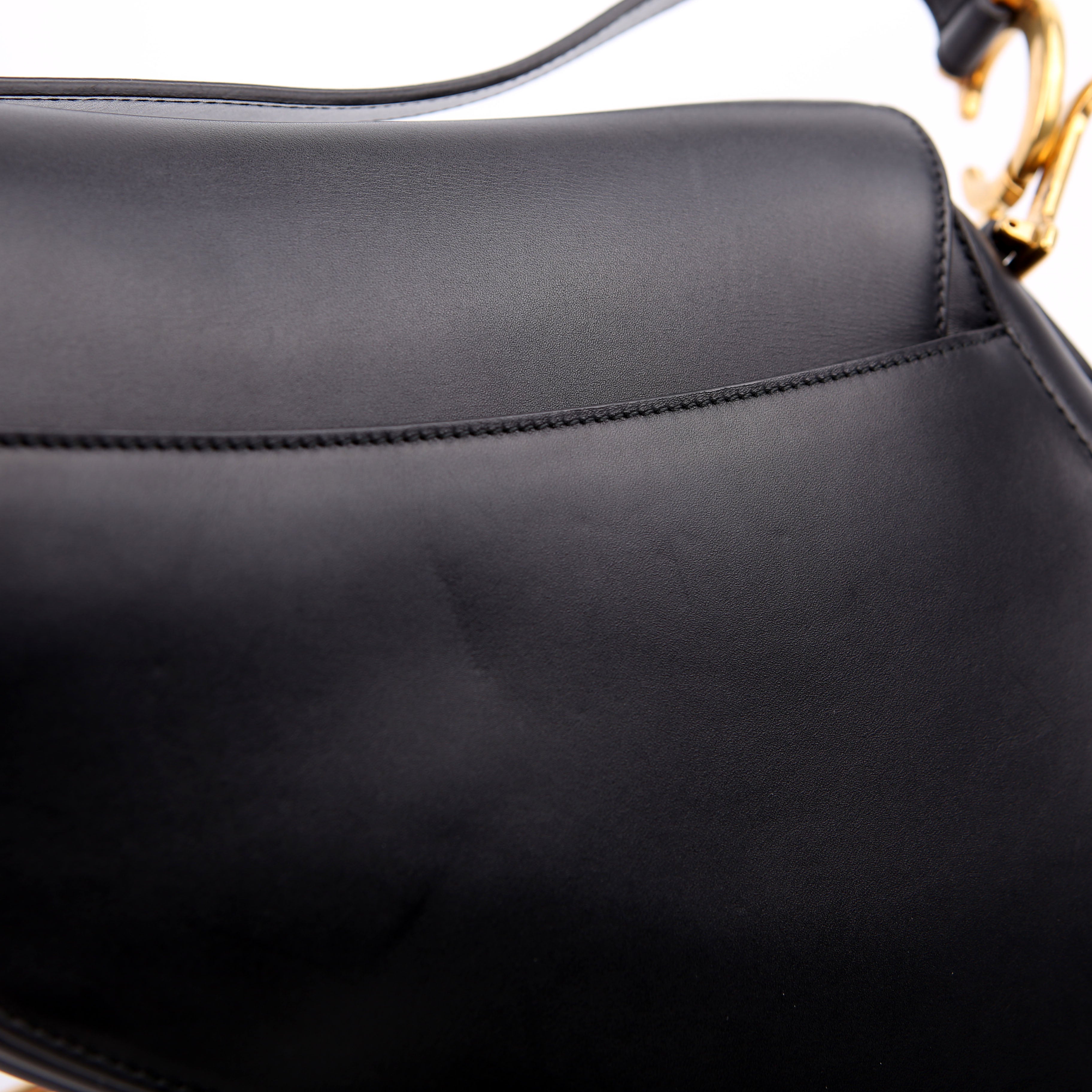 Christian Dior Saddle Bag Leather Black