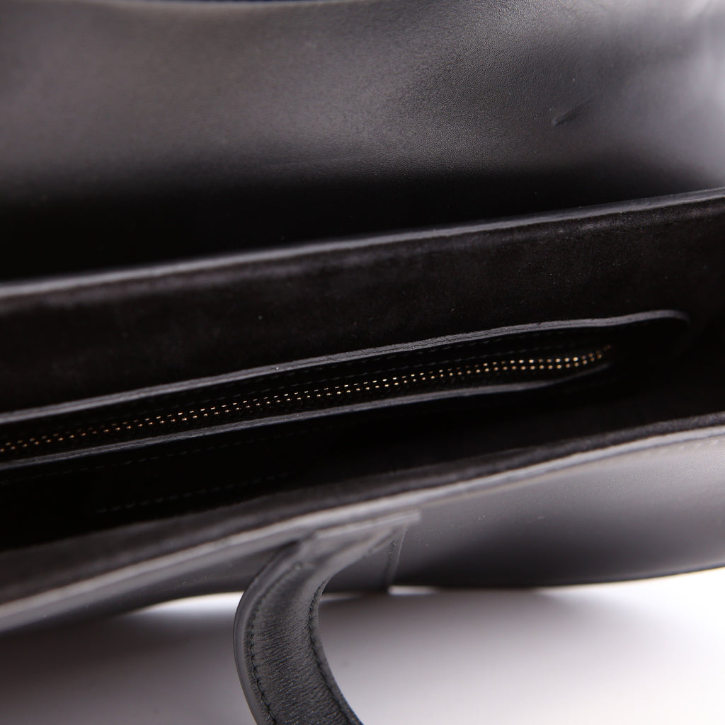 Christian Dior Saddle Bag Leather Black