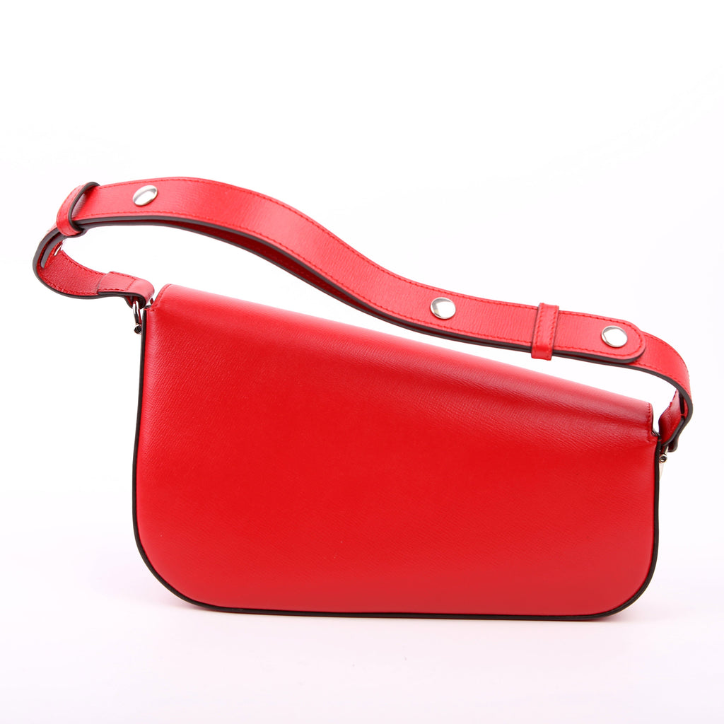 Gucci 764155 Horsebit 1955 GG Leather Asymmetric Shoulder Red