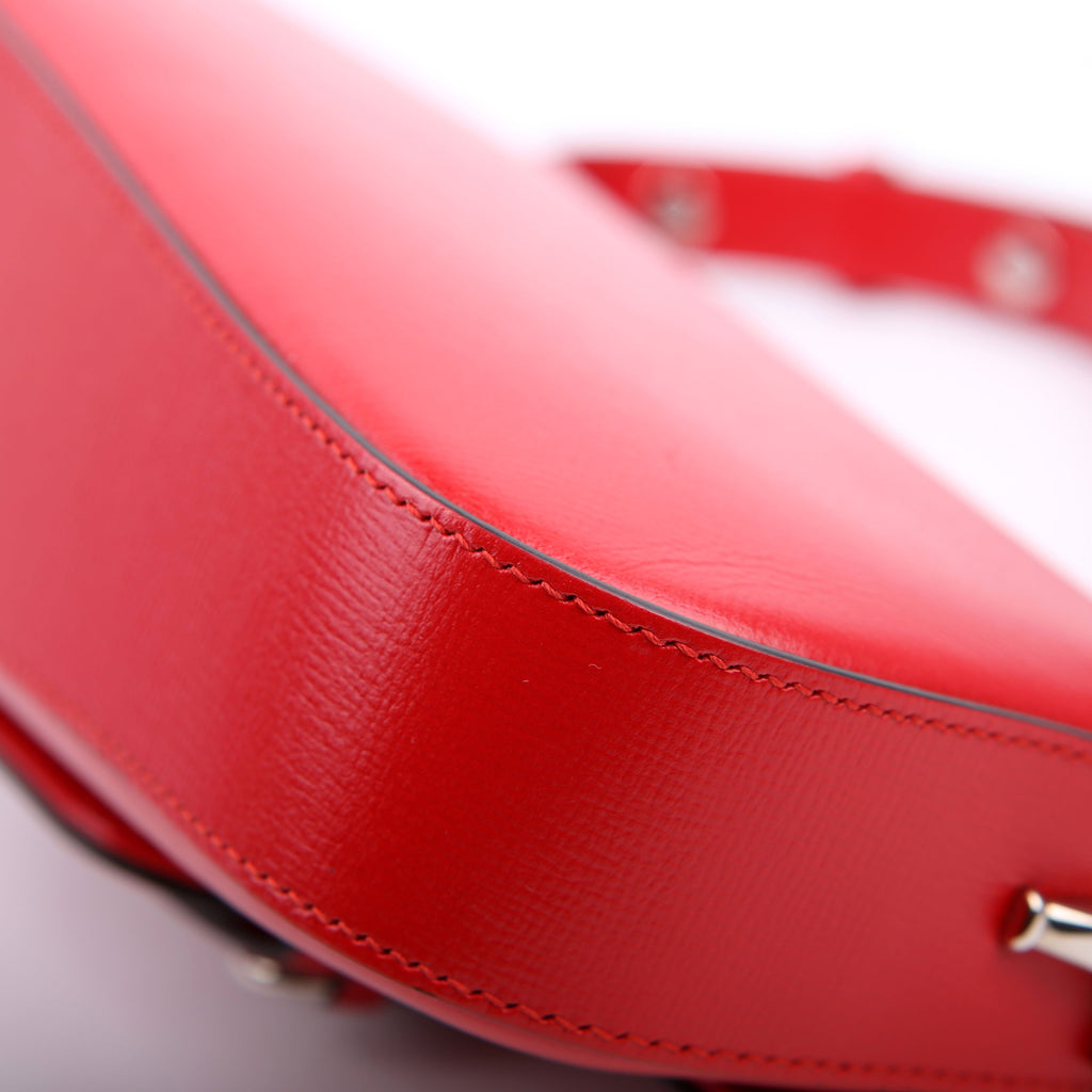 Gucci 764155 Horsebit 1955 GG Leather Asymmetric Shoulder Red