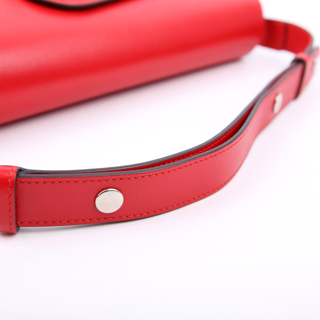 Gucci 764155 Horsebit 1955 GG Leather Asymmetric Shoulder Red