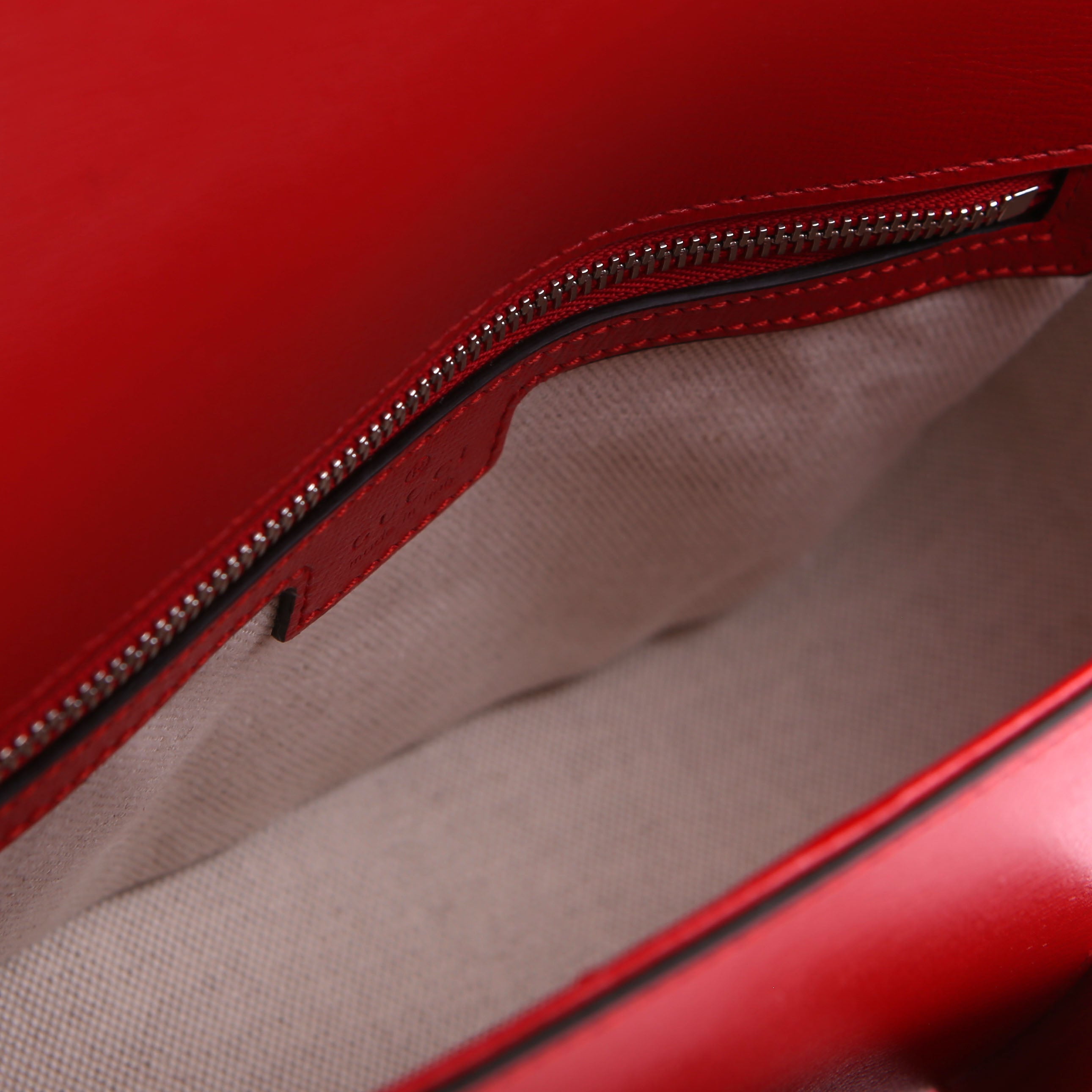 Gucci 764155 Horsebit 1955 GG Leather Asymmetric Shoulder Red