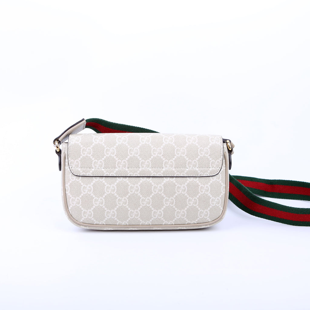 Gucci 764961 GG Supreme Ophidia Mini Bag White