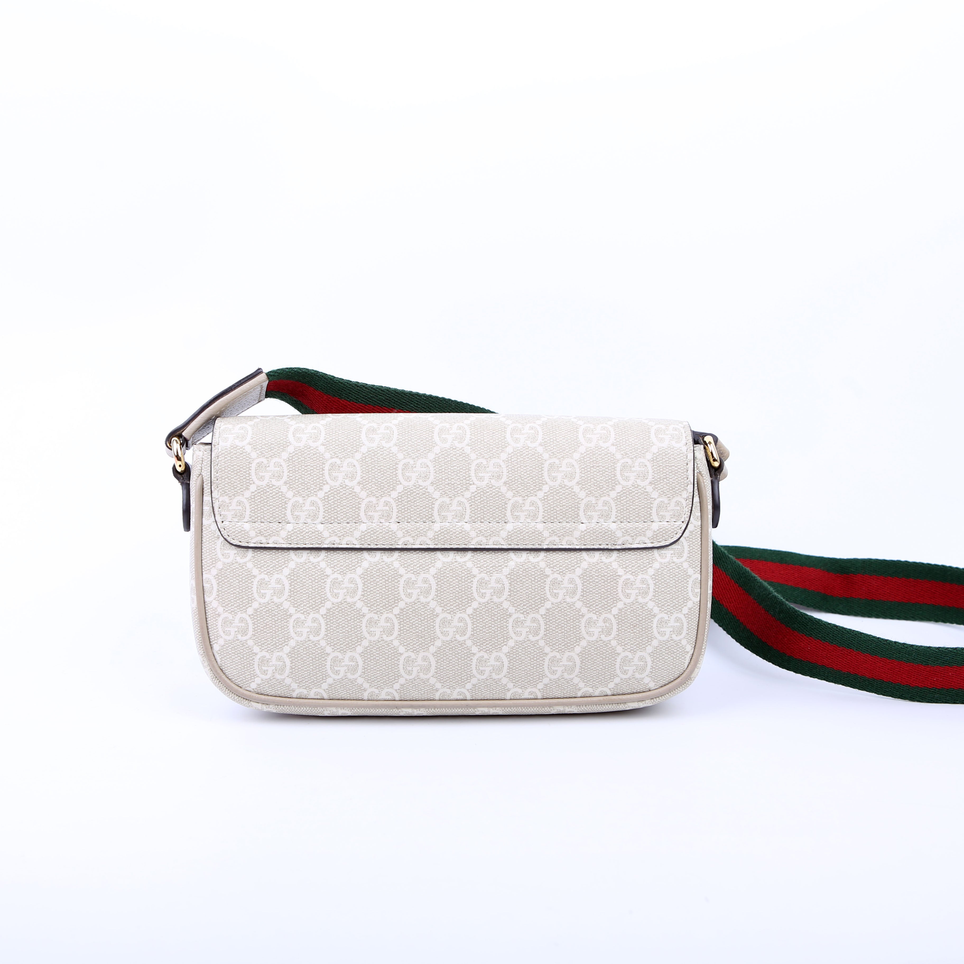 Gucci 764961 GG Supreme Ophidia Mini Bag White