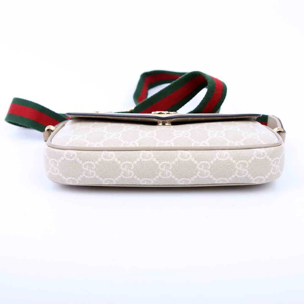 Gucci 764961 GG Supreme Ophidia Mini Bag White