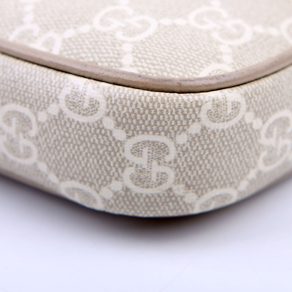 Gucci 764961 GG Supreme Ophidia Mini Bag White
