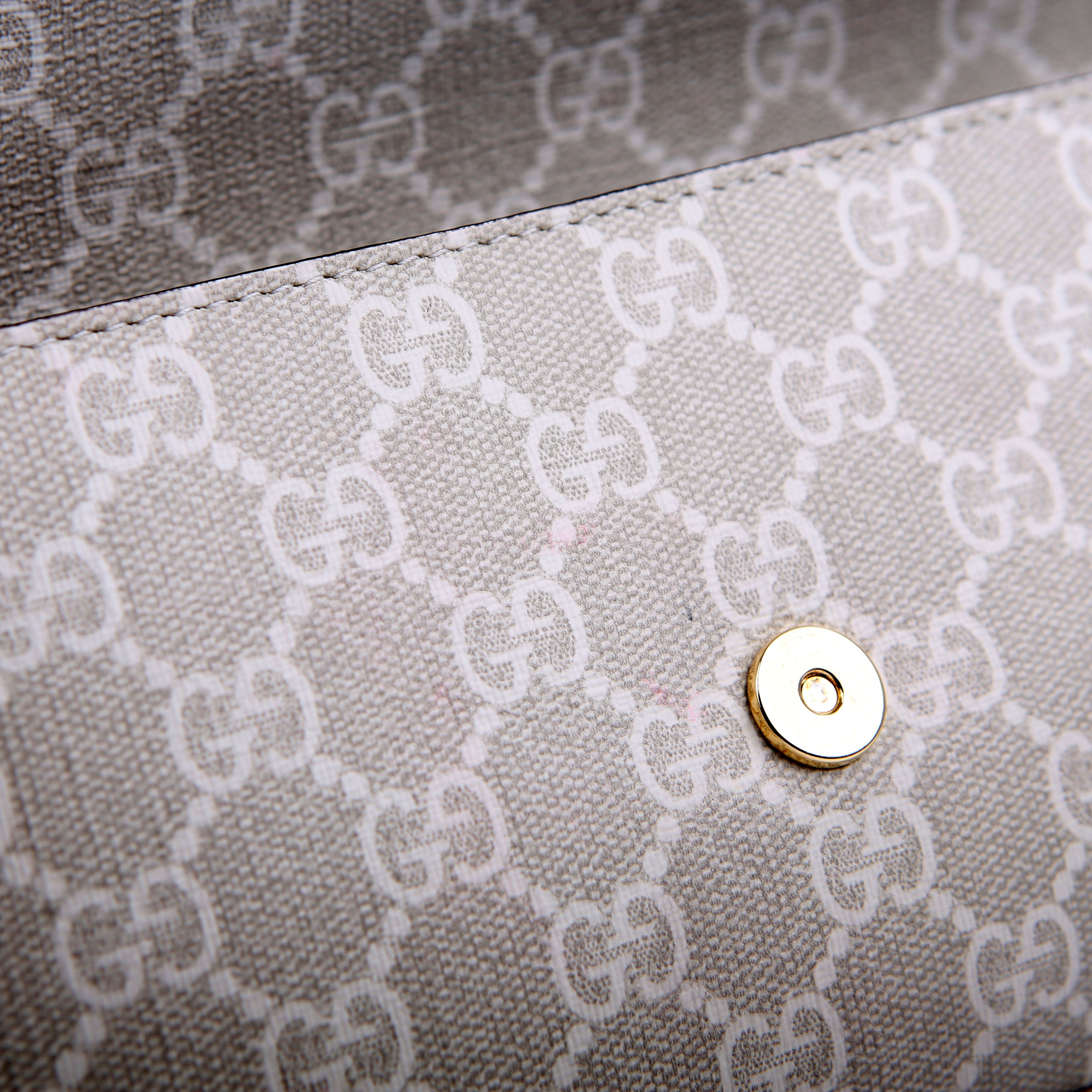 Gucci 764961 GG Supreme Ophidia Mini Bag White