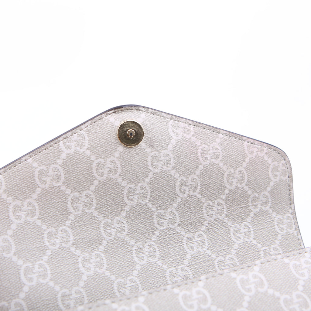 Gucci 764961 GG Supreme Ophidia Mini Bag White