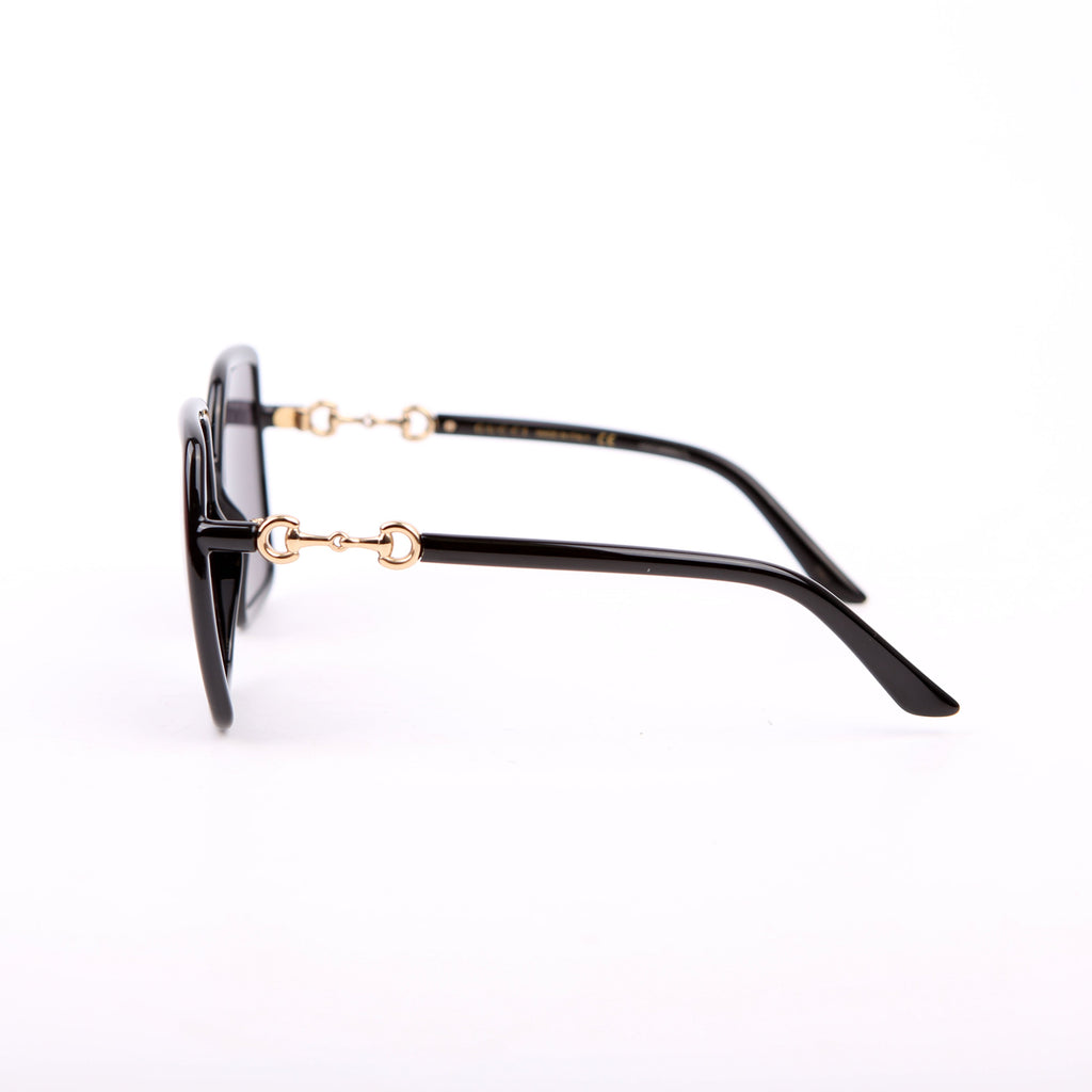 Gucci GG0890SA Oversized Square Horsebit Sunglasses Black