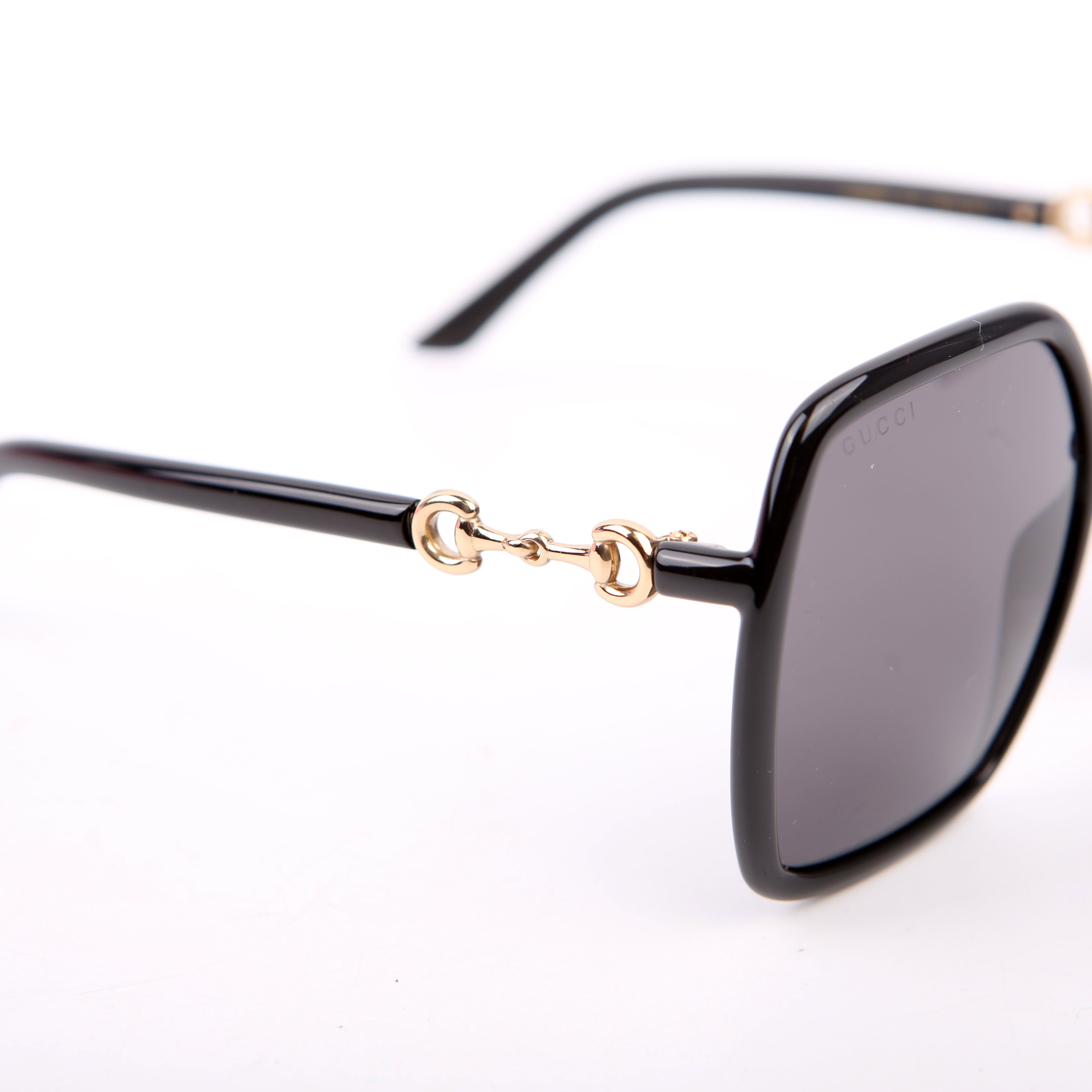 Gucci GG0890SA Oversized Square Horsebit Sunglasses Black