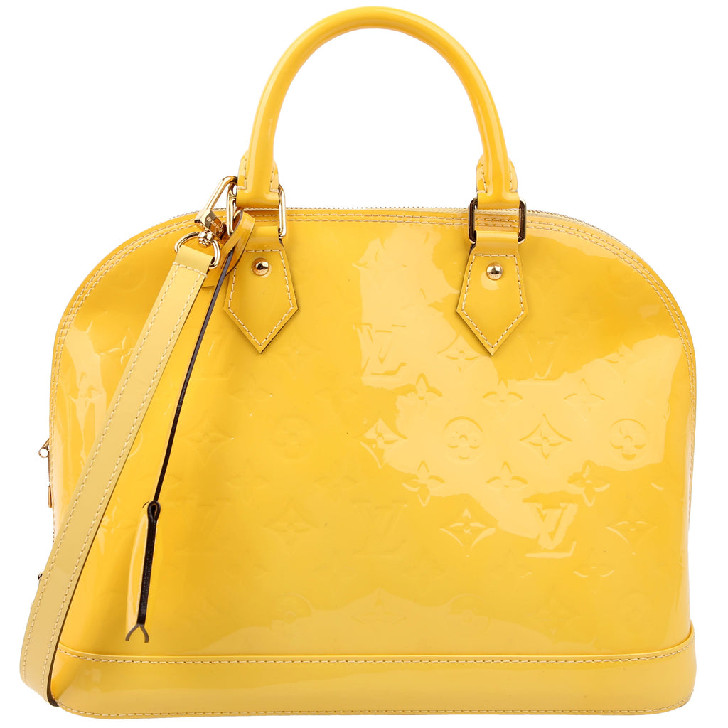 Louis Vuitton Alma PM with Strap Vernis Yellow