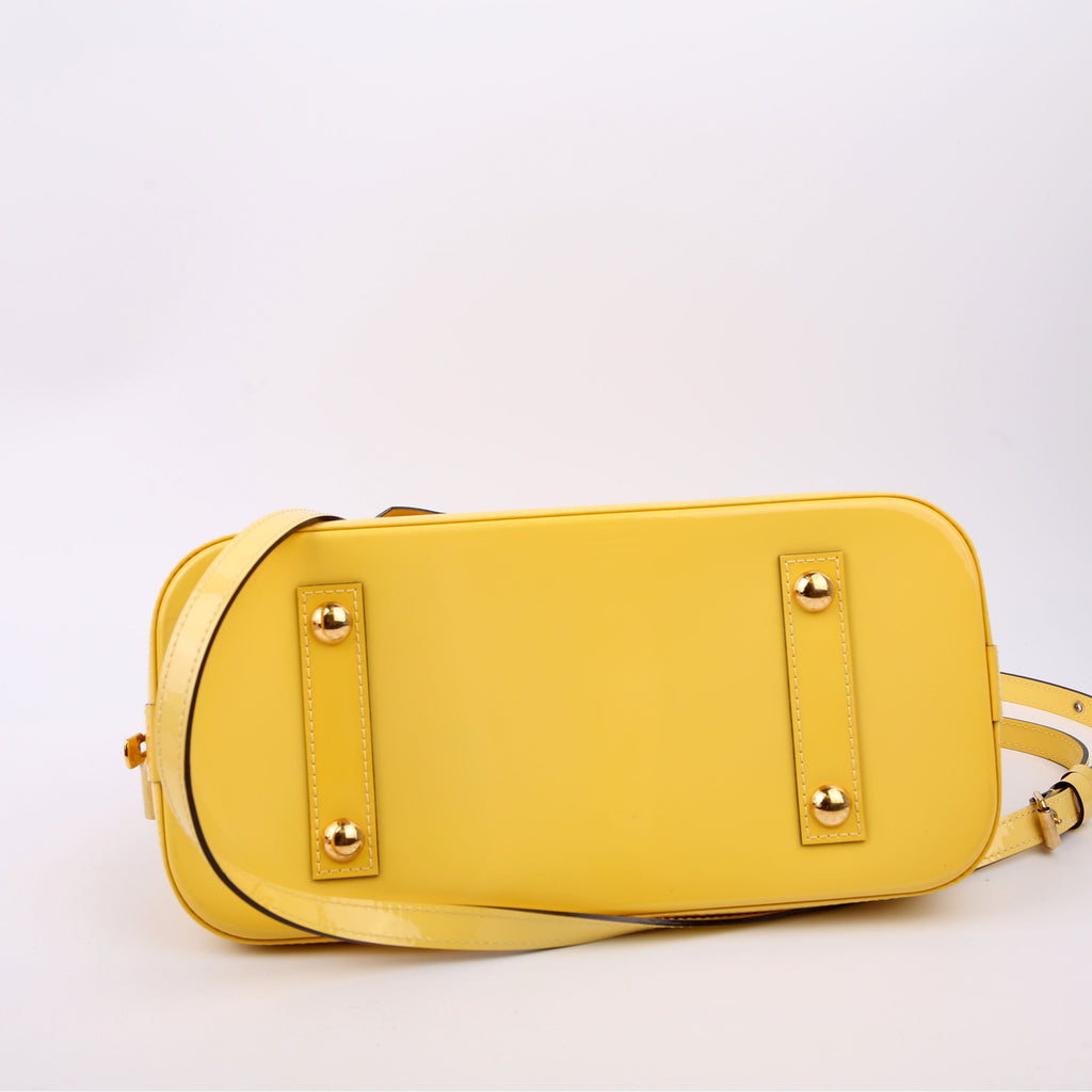 Louis Vuitton Alma PM with Strap Vernis Yellow