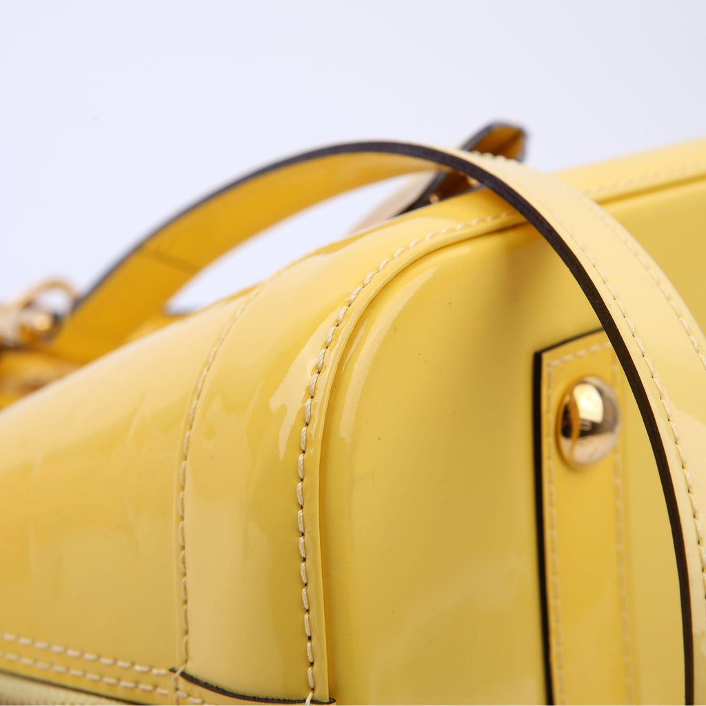 Louis Vuitton Alma PM with Strap Vernis Yellow
