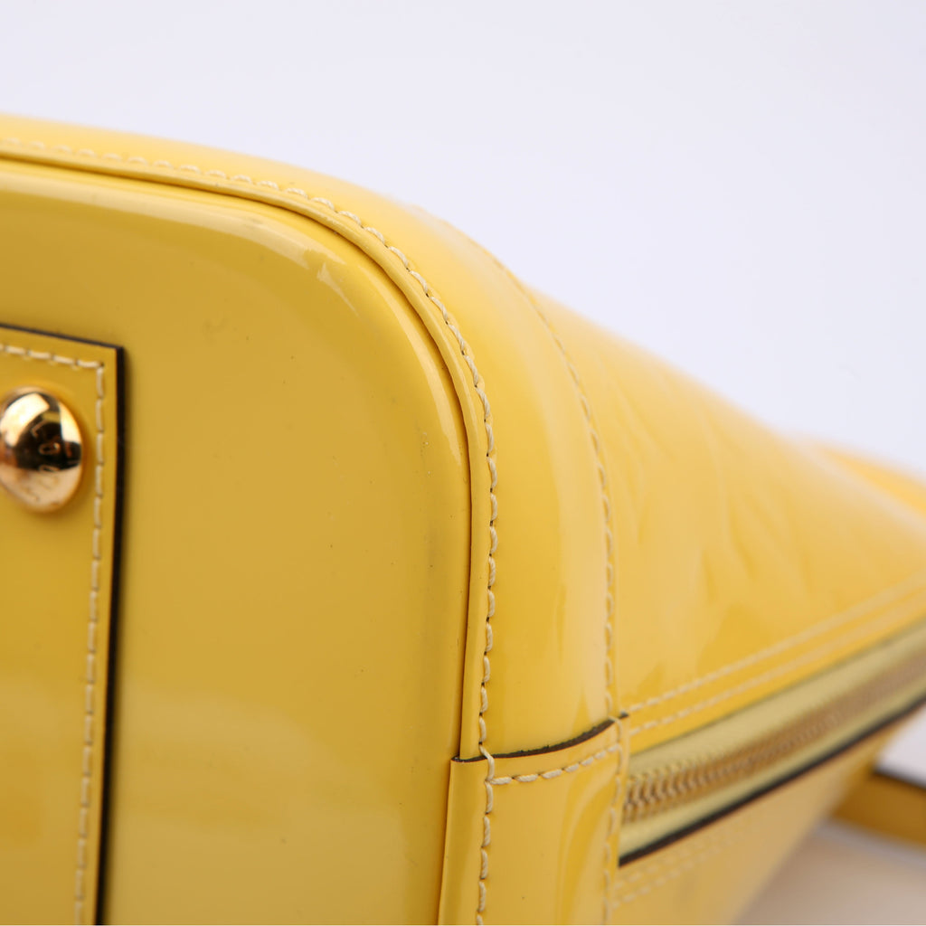Louis Vuitton Alma PM with Strap Vernis Yellow