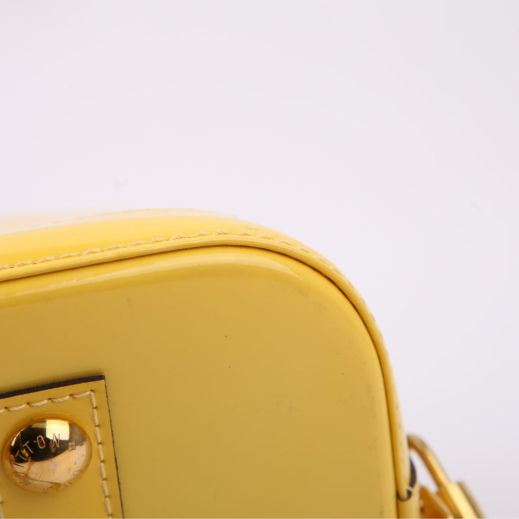 Louis Vuitton Alma PM with Strap Vernis Yellow