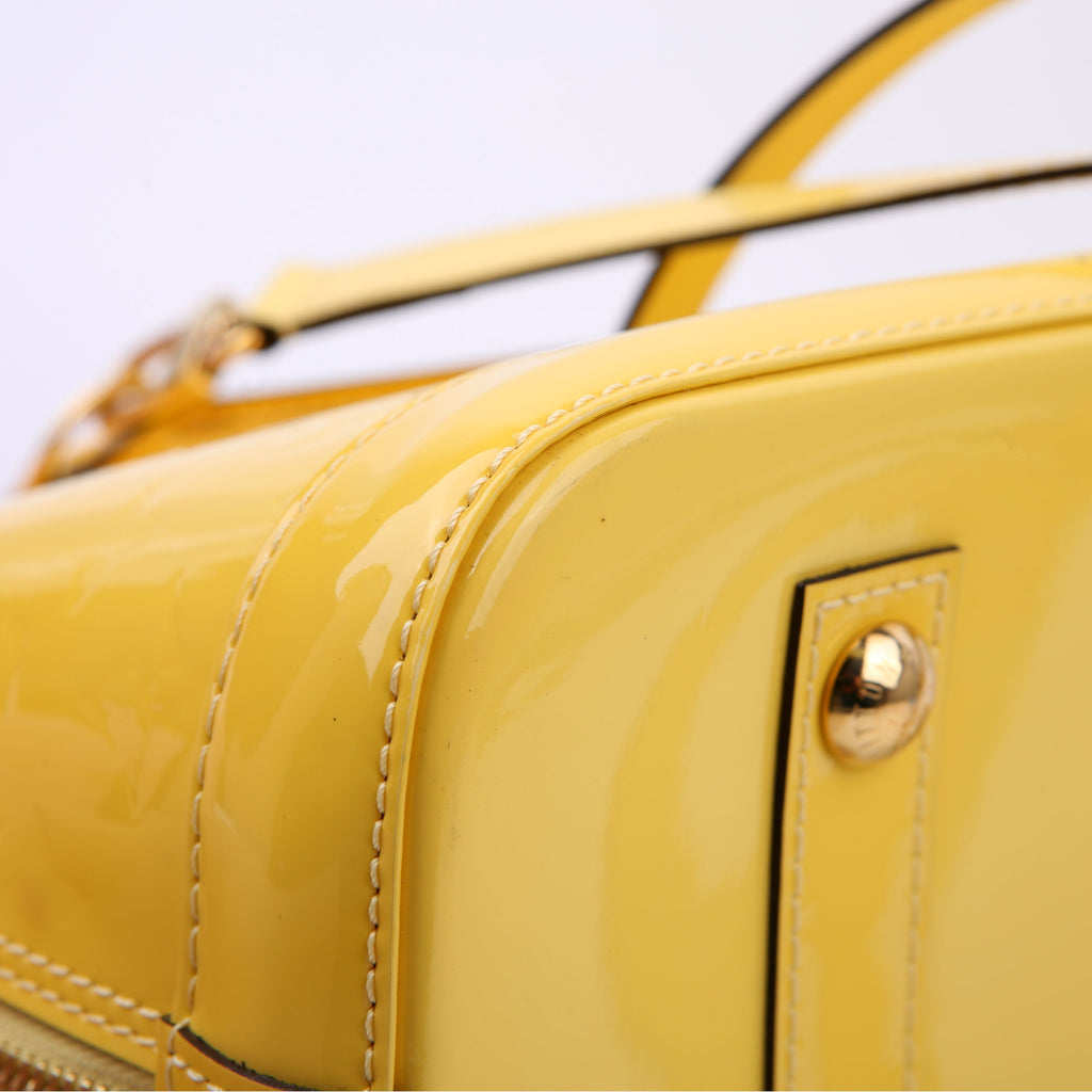 Louis Vuitton Alma PM with Strap Vernis Yellow