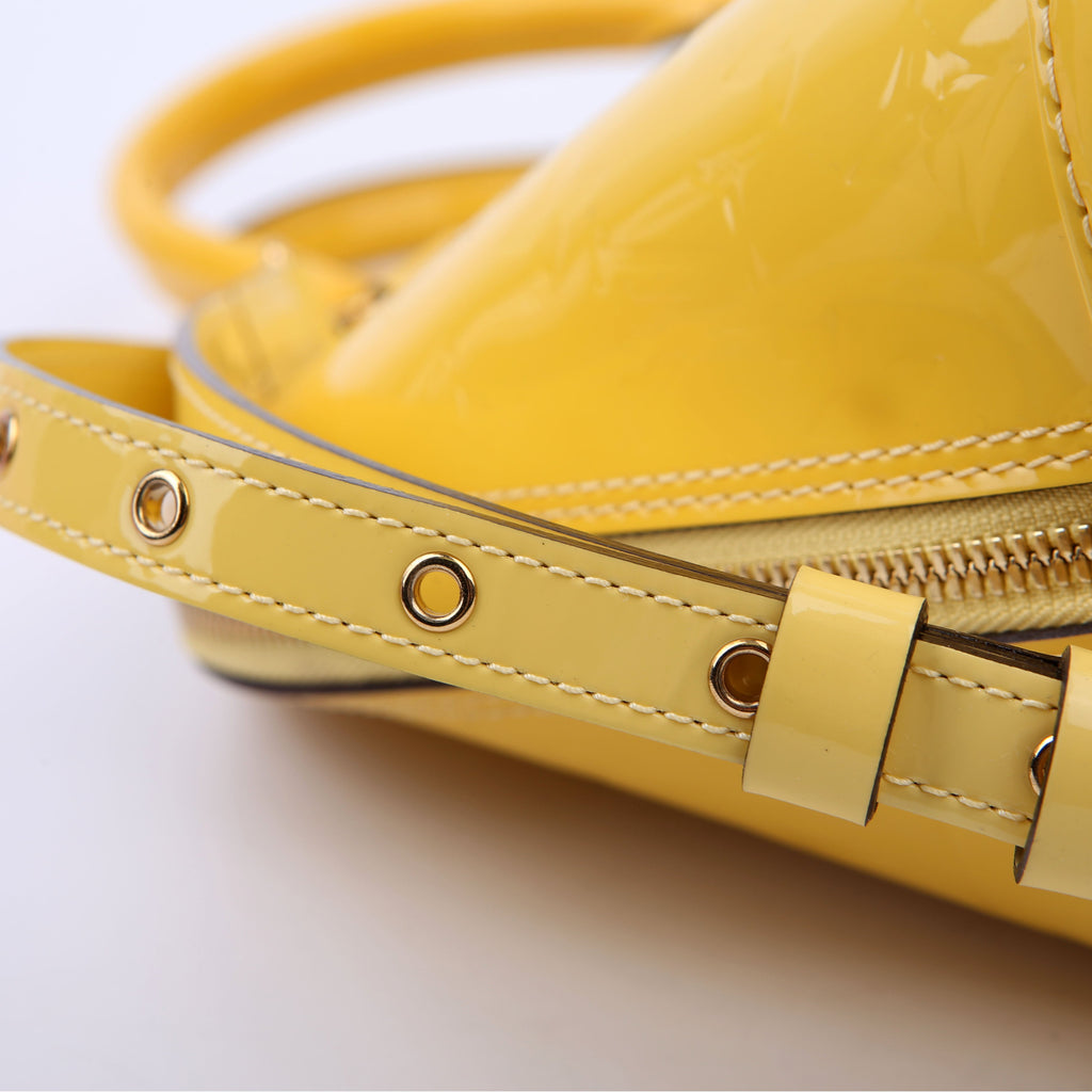 Louis Vuitton Alma PM with Strap Vernis Yellow
