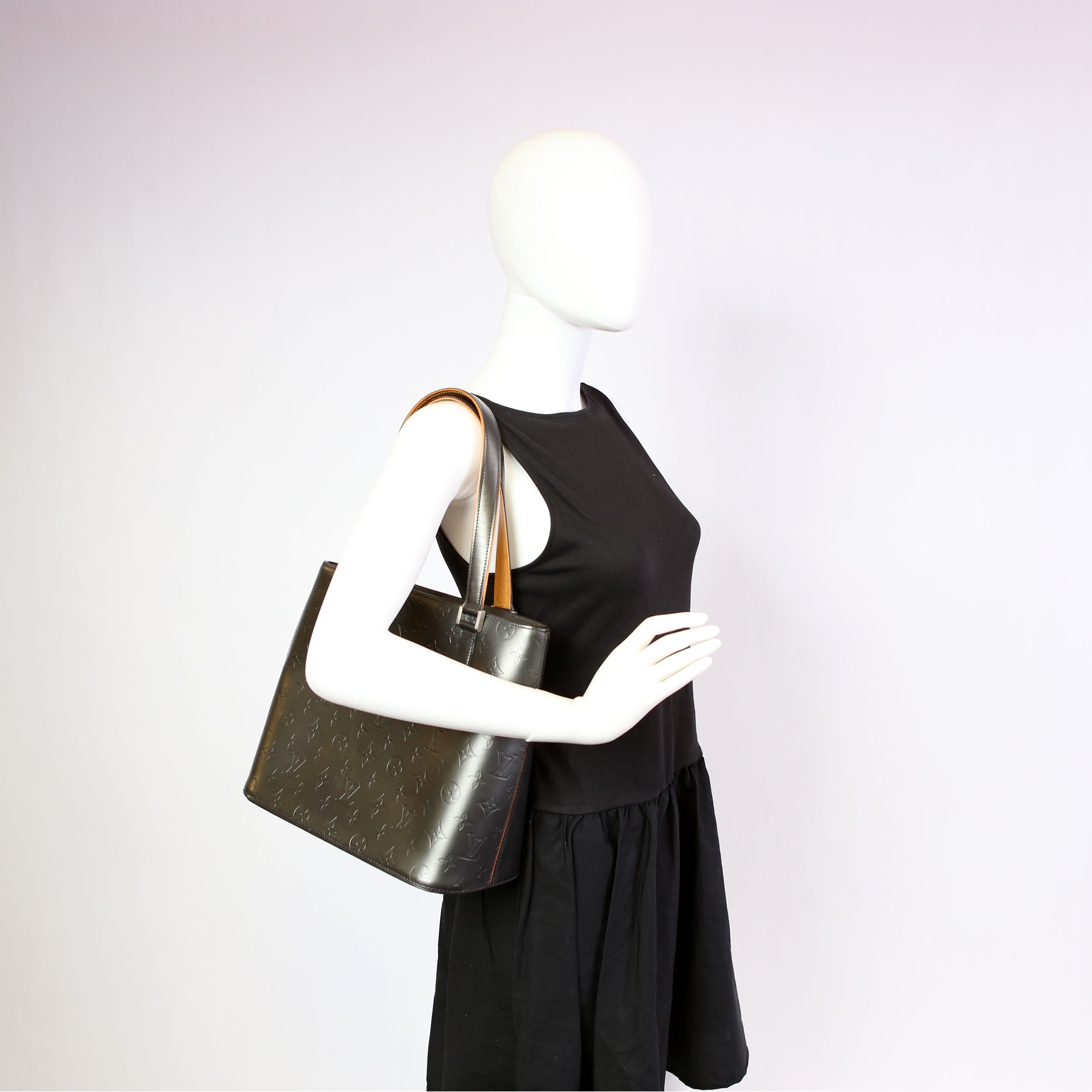 Louis Vuitton Stockton Monogram Matte Leather Gray