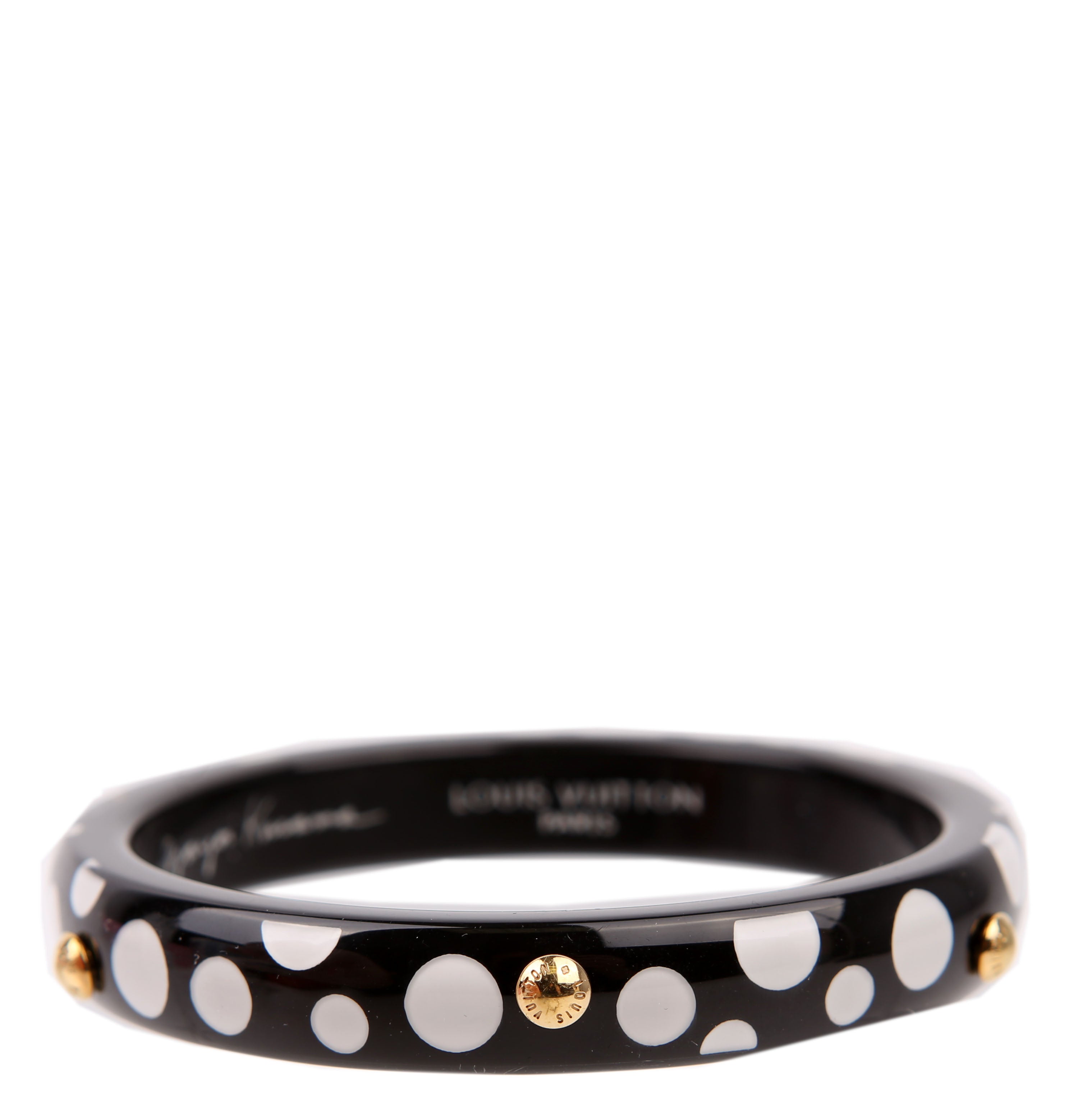 Louis Vuitton LV X YK Bangle Dots Bracelet Black/White