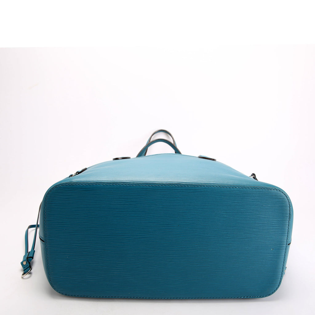 Louis Vuitton Neverfull With Wallet MM Epi Teal
