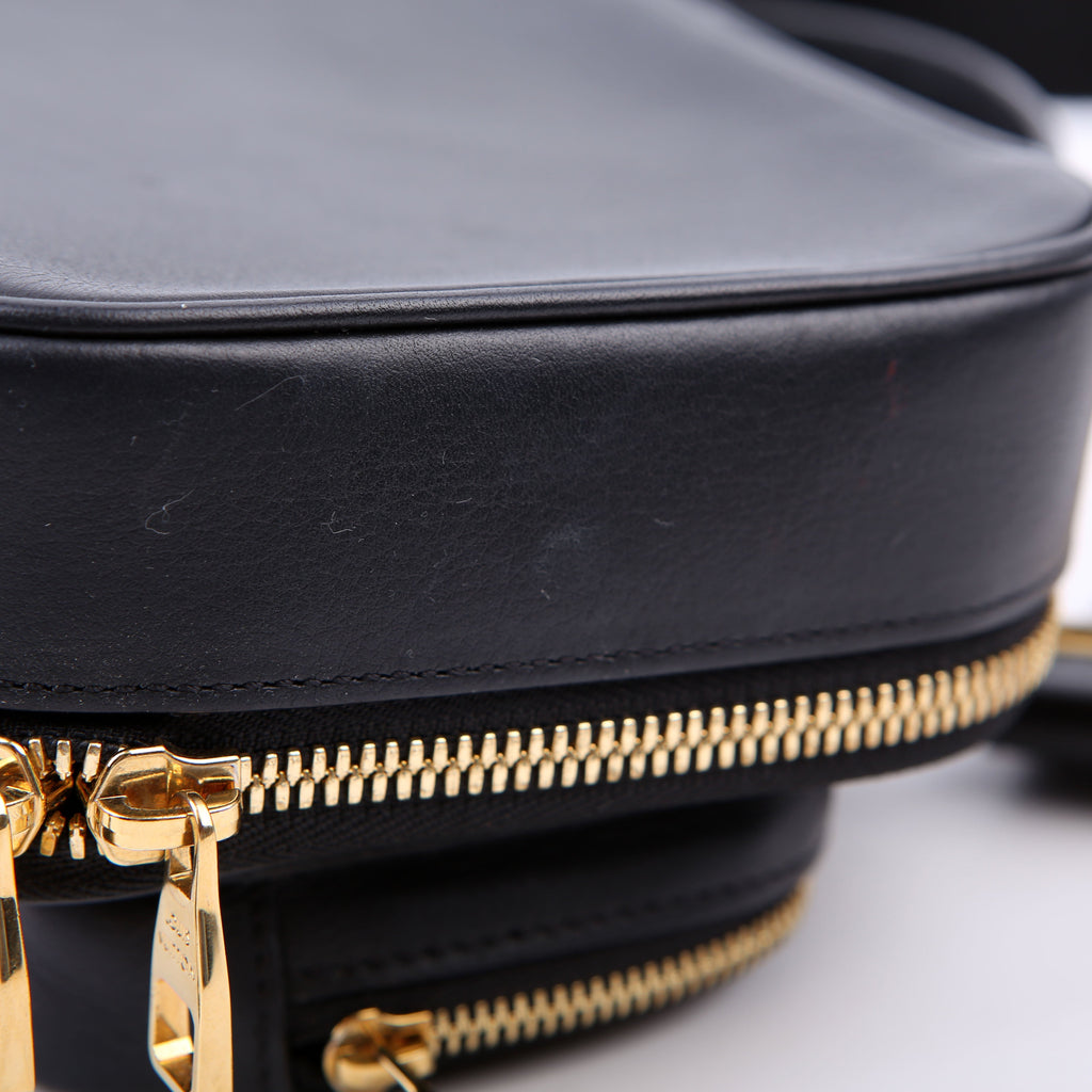 Louis Vuitton Utility Crossbody Embossed Calfskin Black