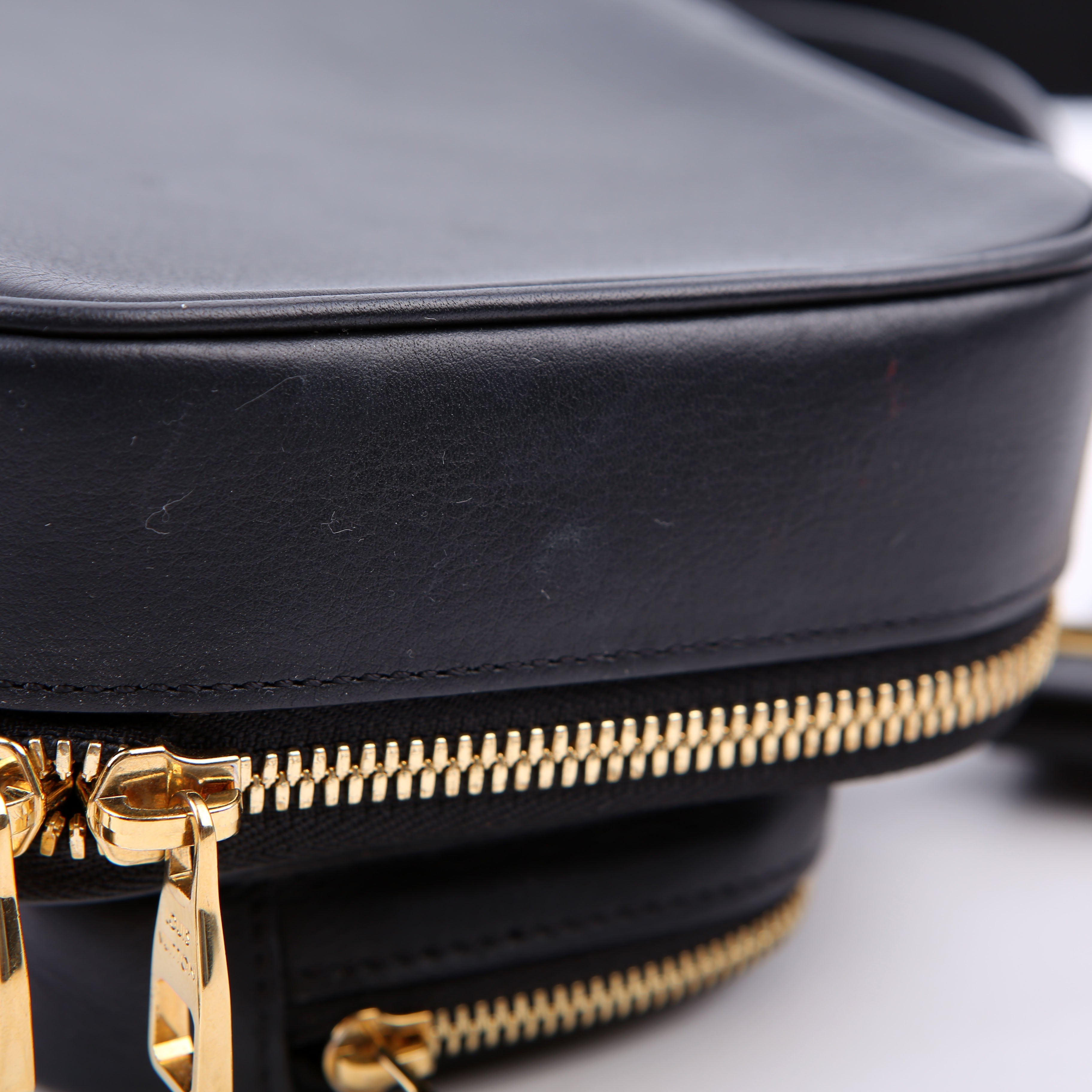 Louis Vuitton Utility Crossbody Embossed Calfskin Black