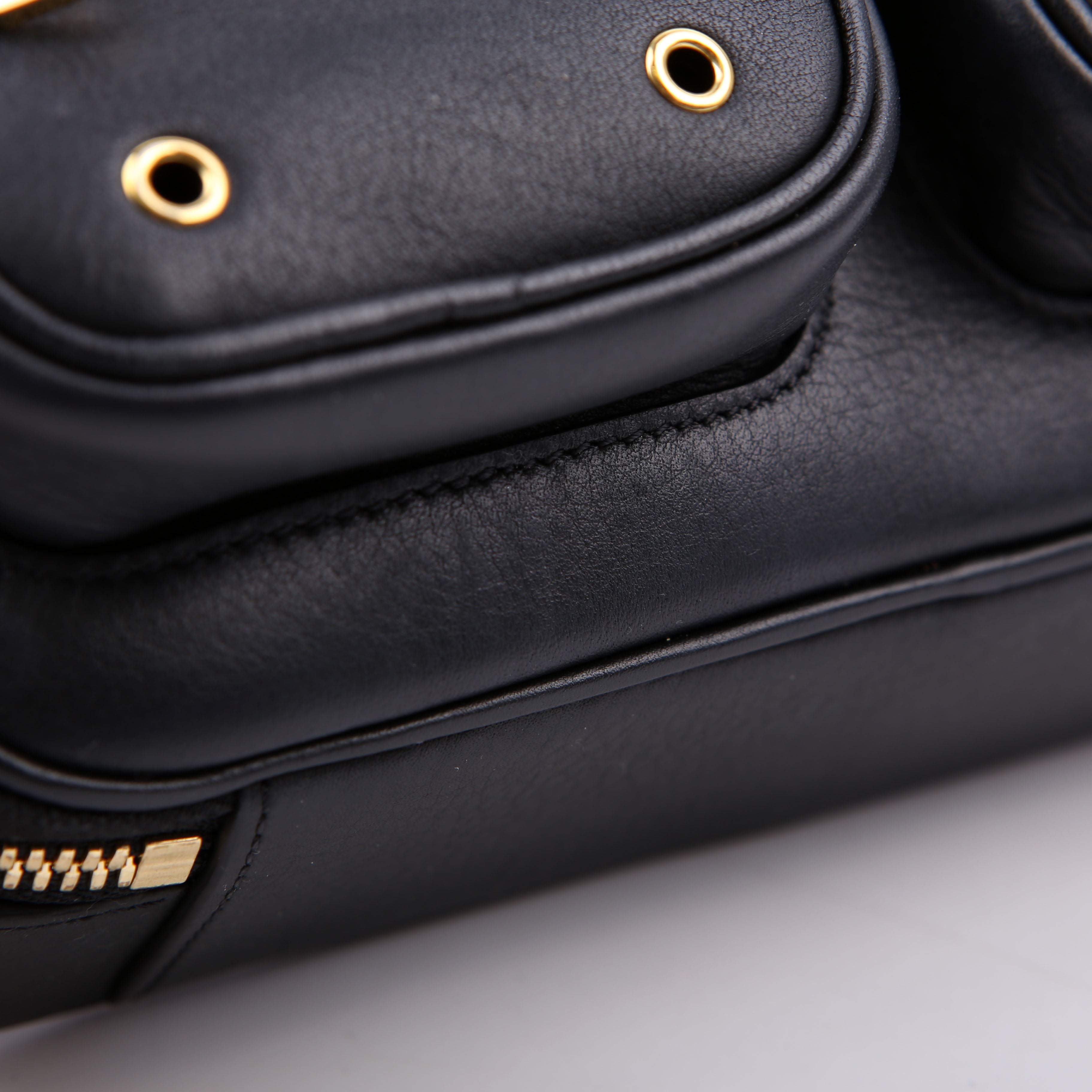 Louis Vuitton Utility Crossbody Embossed Calfskin Black