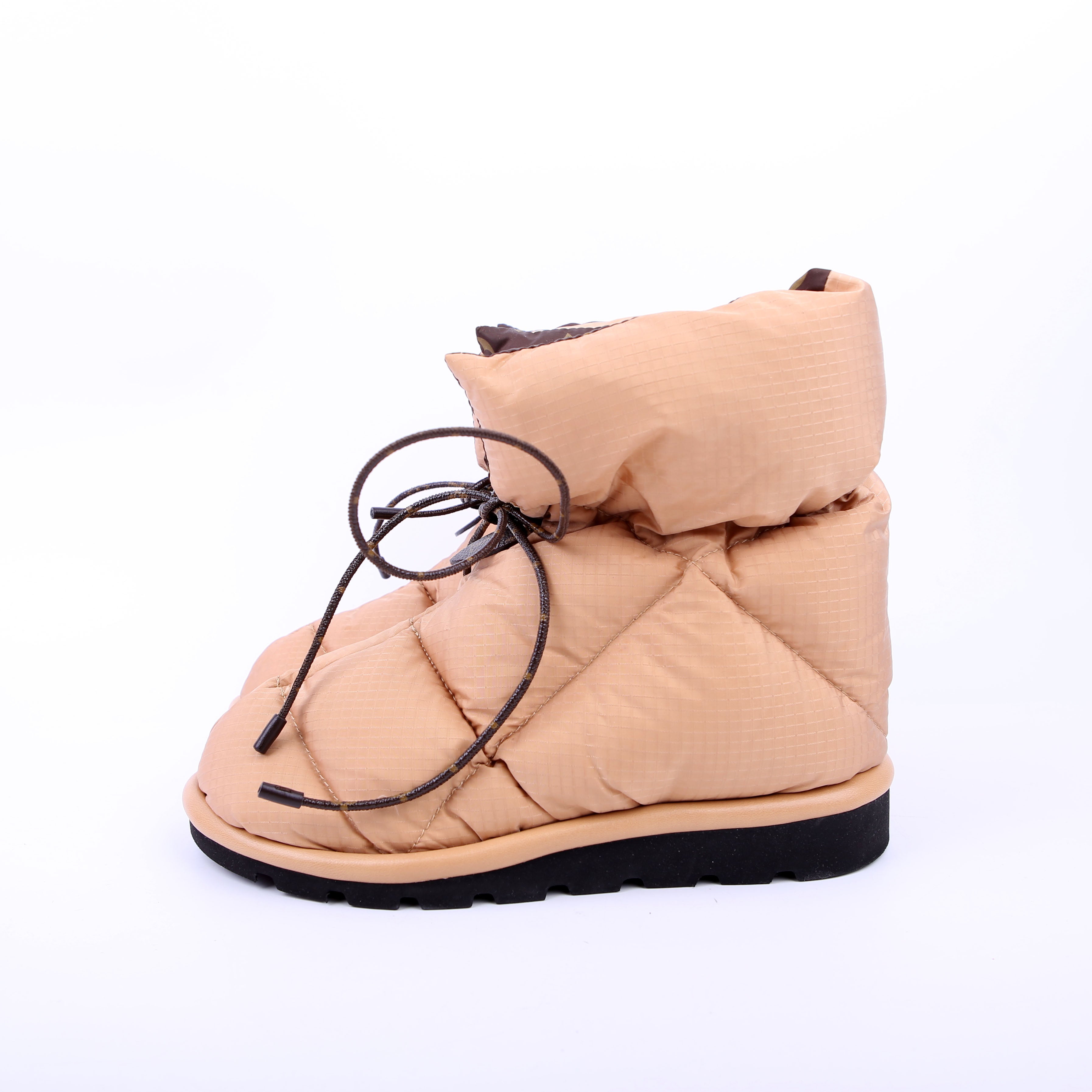 Louis Vuitton Pillow Flat Comfort Ankle Boots Size 38 Tan