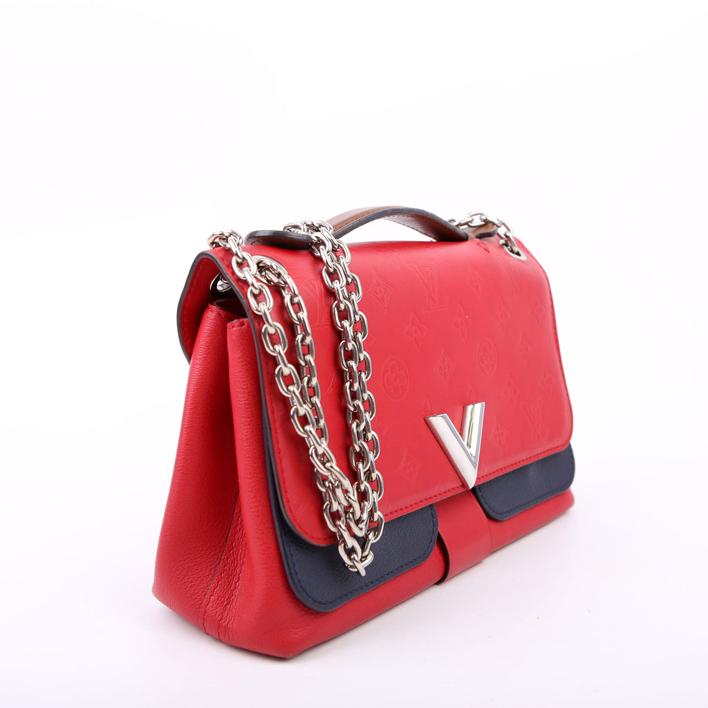 Louis Vuitton Very Chain Bag Leather Red