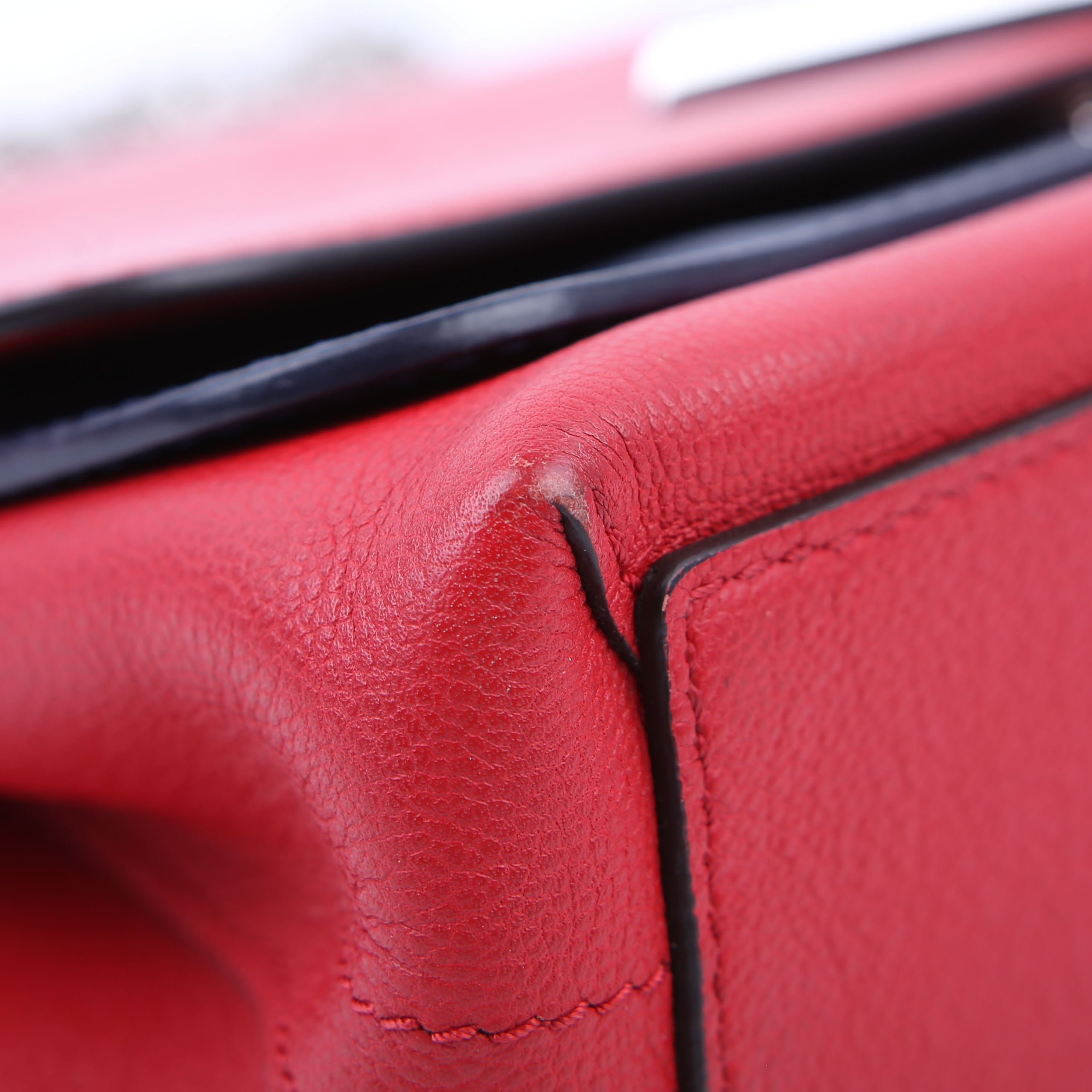 Louis Vuitton Very Chain Bag Leather Red