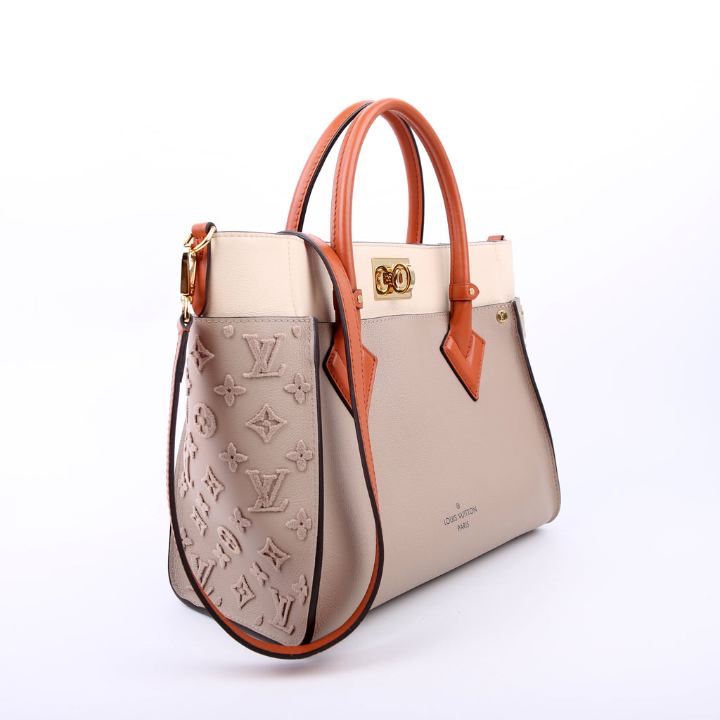 Louis Vuitton On My Side MM Calfskin Taupe/Orange