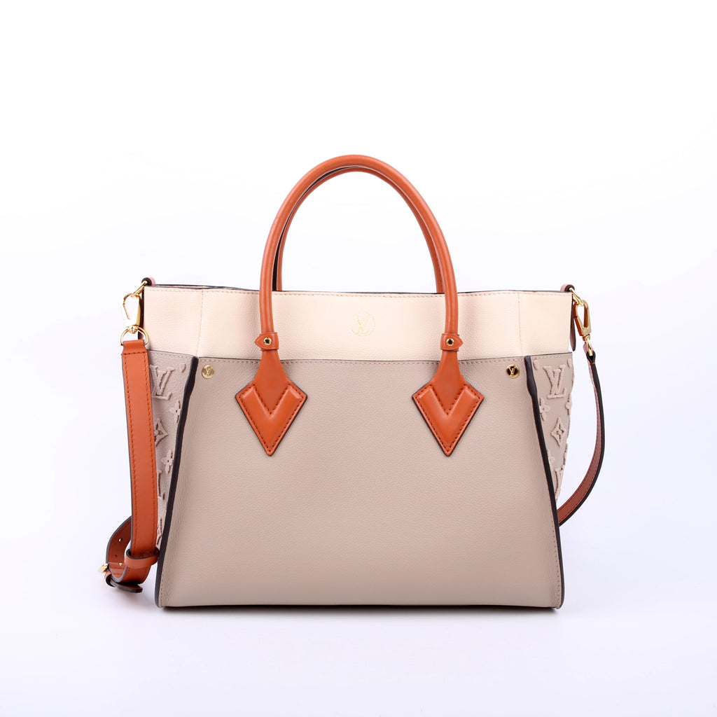 Louis Vuitton On My Side MM Calfskin Taupe/Orange