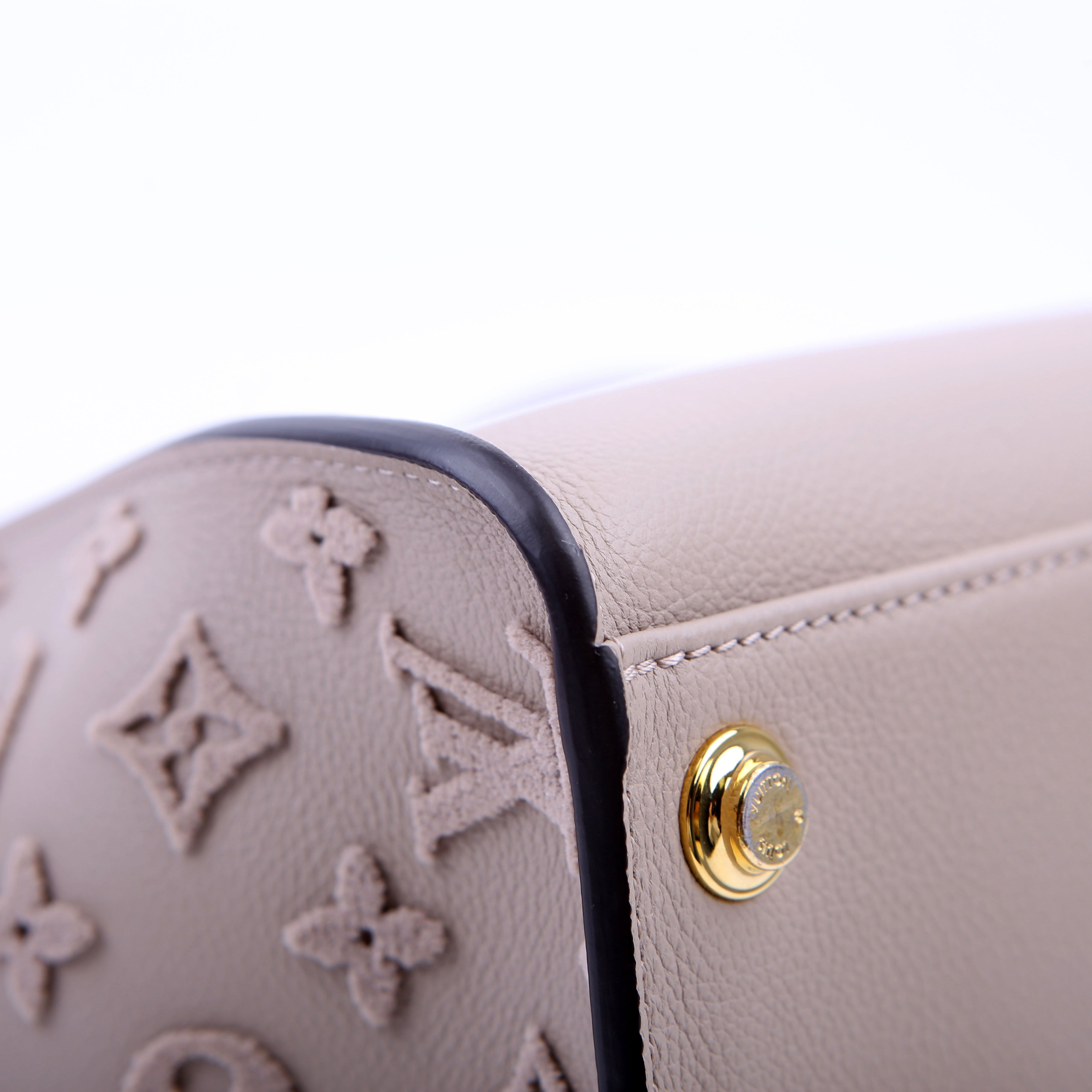 Louis Vuitton On My Side MM Calfskin Taupe/Orange