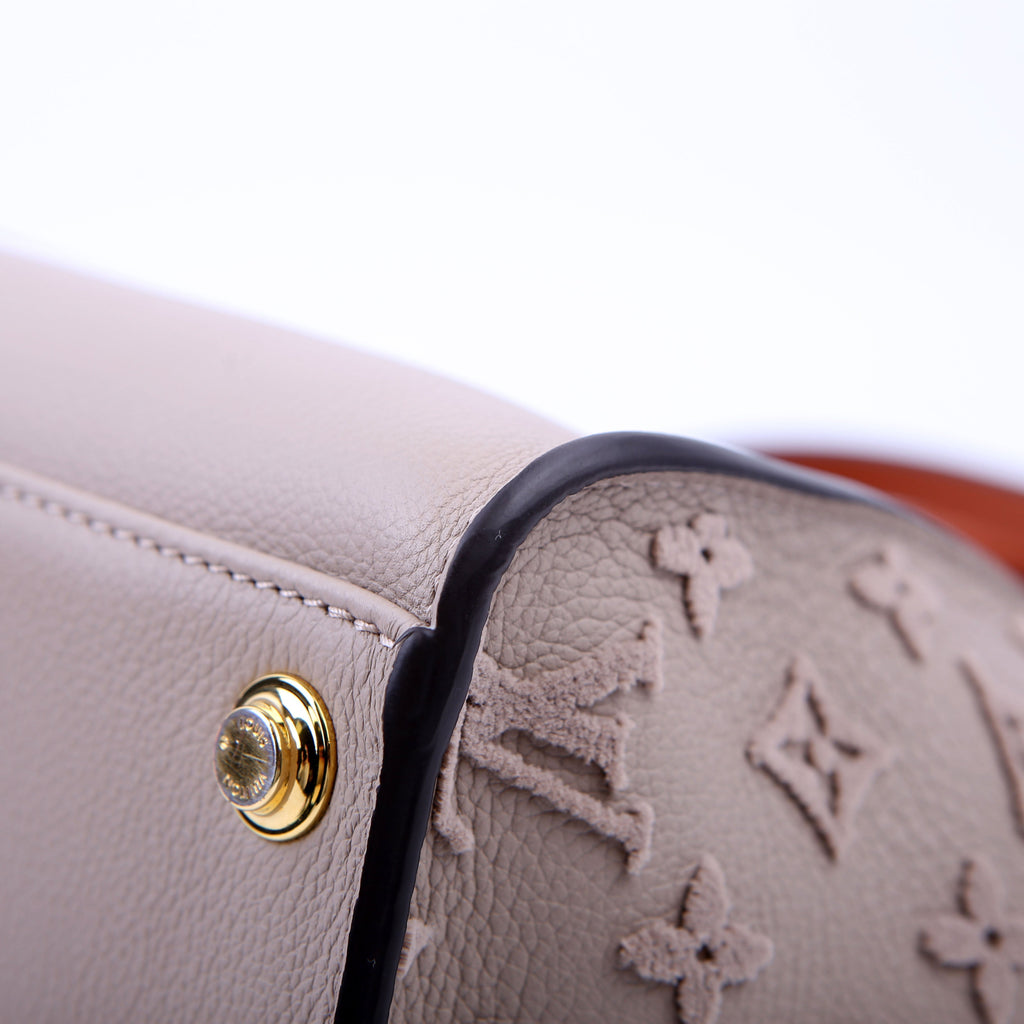 Louis Vuitton On My Side MM Calfskin Taupe/Orange