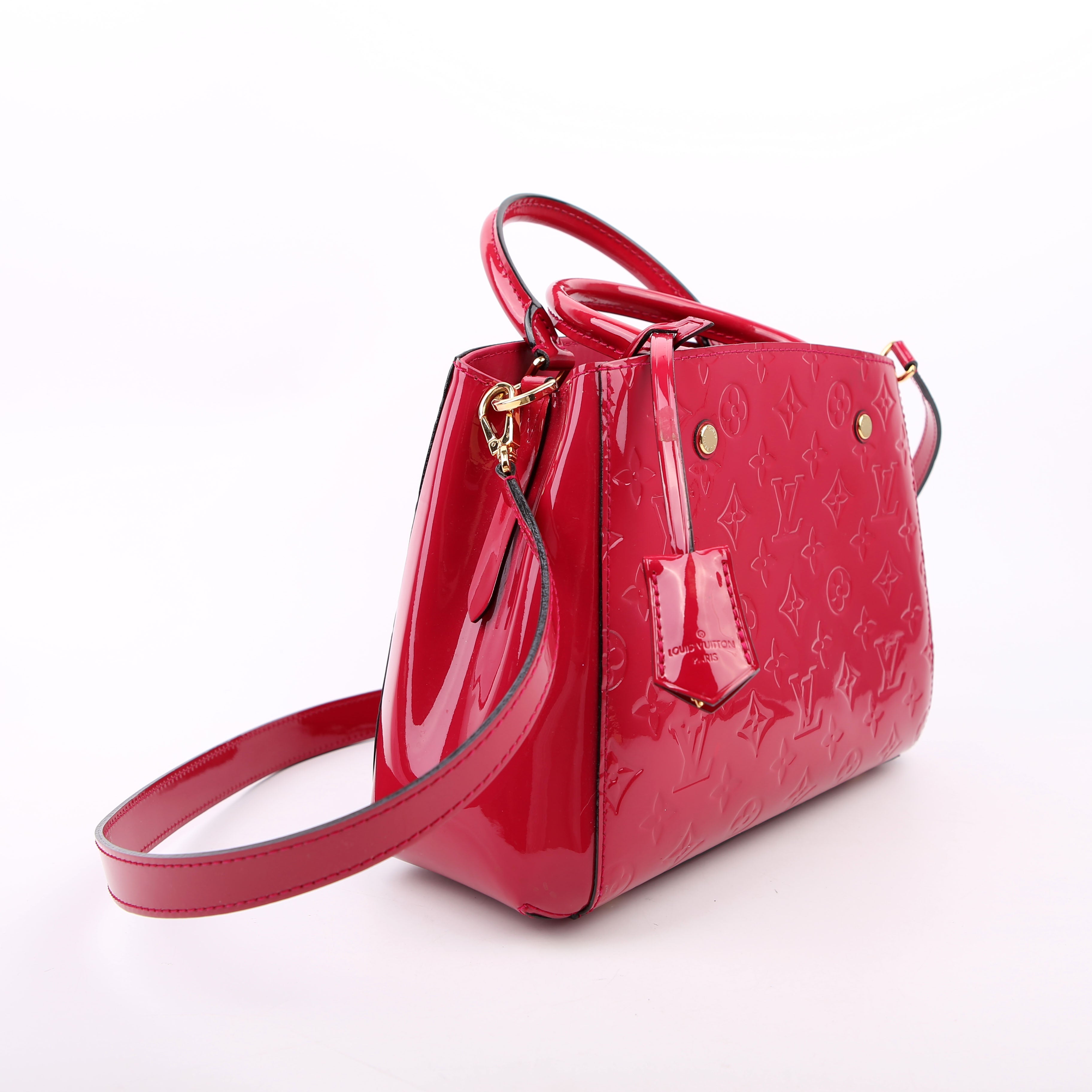 Louis Vuitton Montaigne BB Vernis Pink