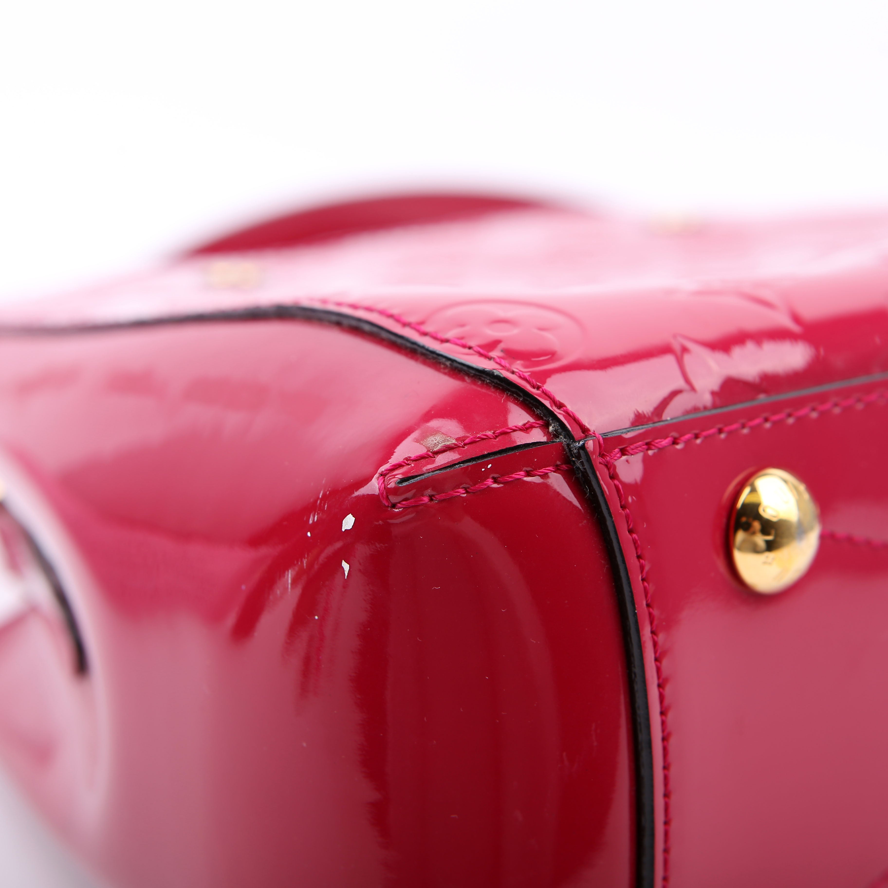 Louis Vuitton Montaigne BB Vernis Pink