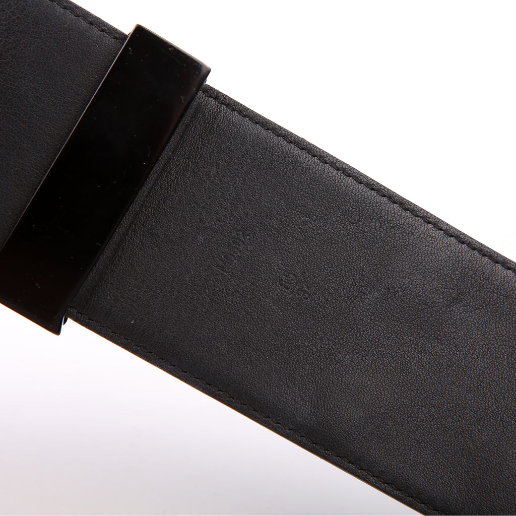 Louis Vuitton LV Initiales Clous Studded Leather Belt Size 85/34 Black