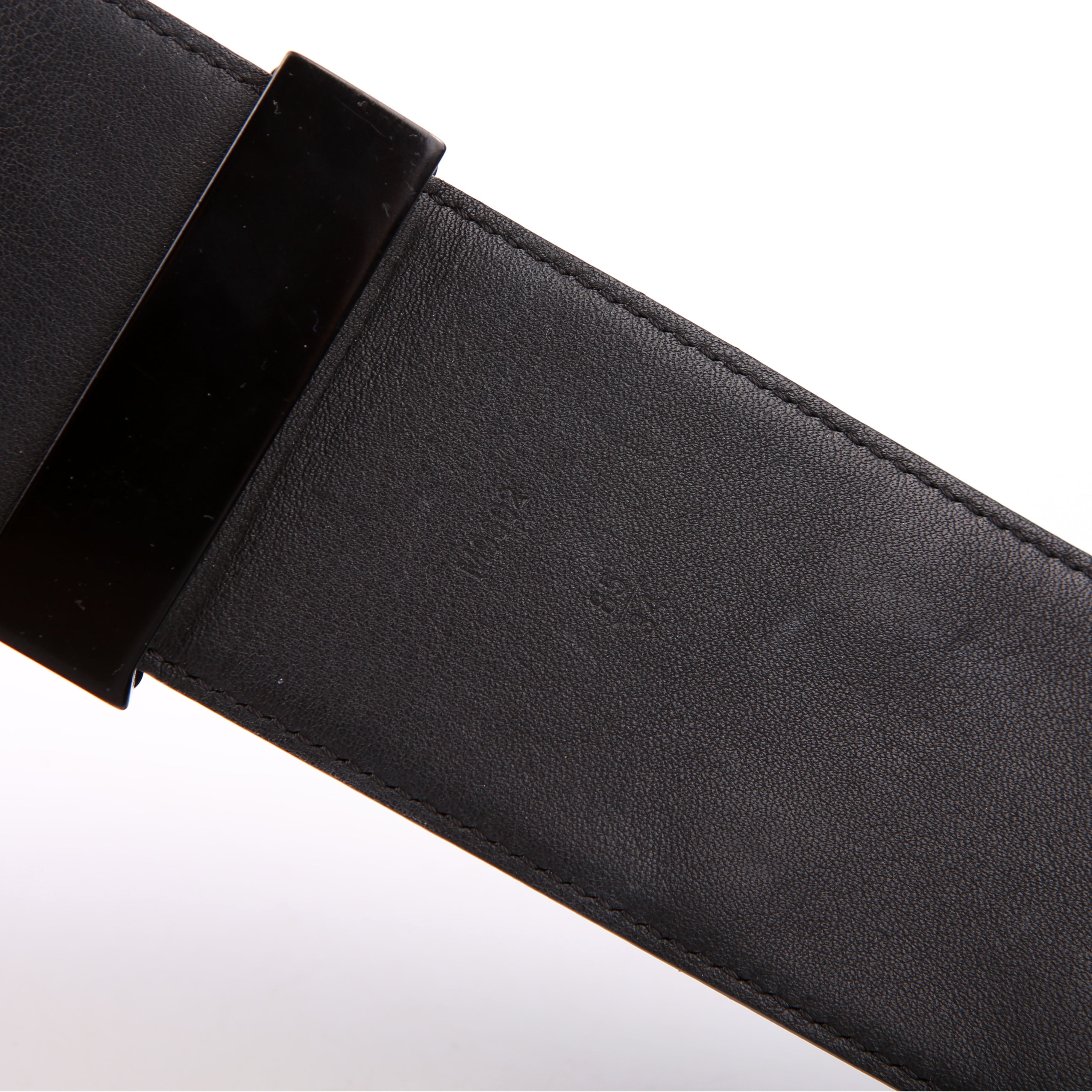 Louis Vuitton LV Initiales Clous Studded Leather Belt Size 85/34 Black