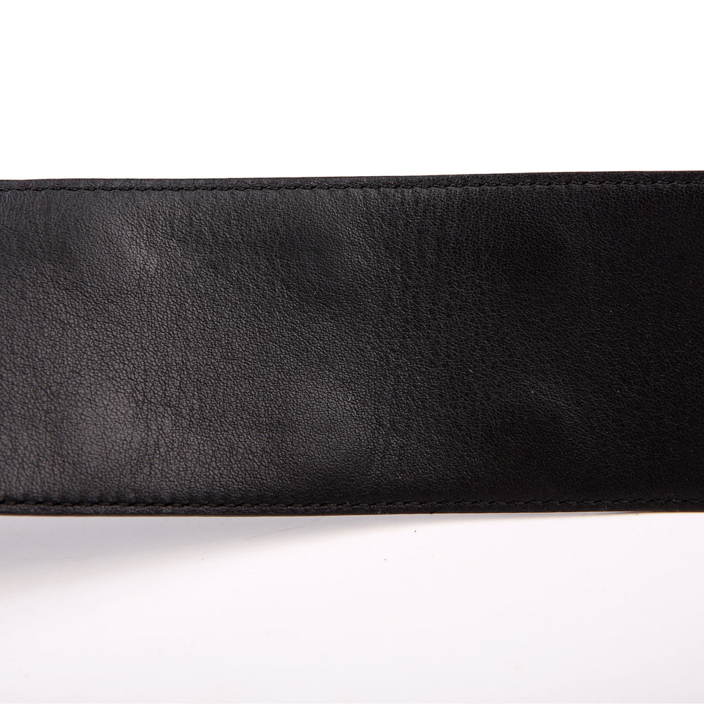 Louis Vuitton LV Initiales Clous Studded Leather Belt Size 85/34 Black
