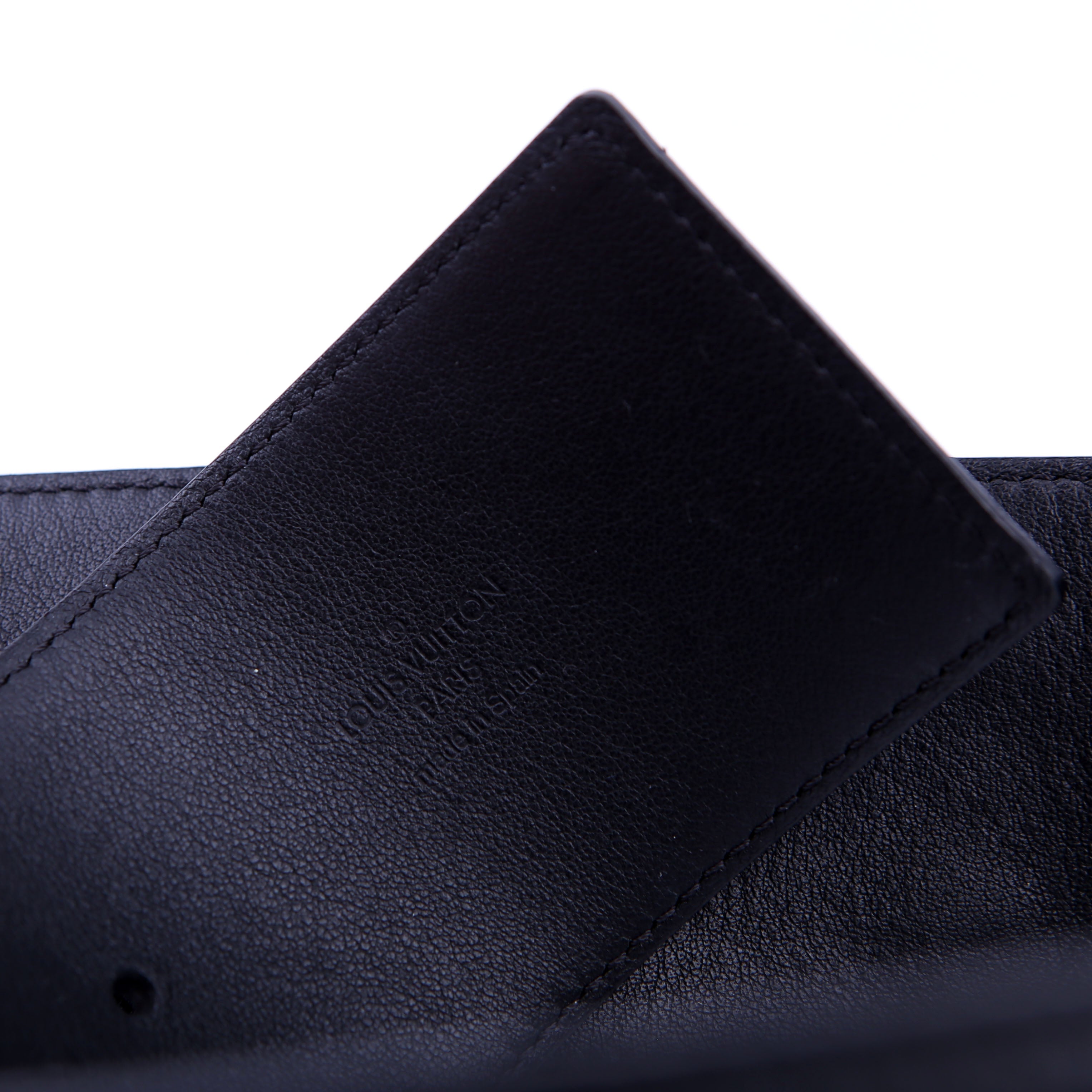Louis Vuitton LV Initiales Clous Studded Leather Belt Size 85/34 Black