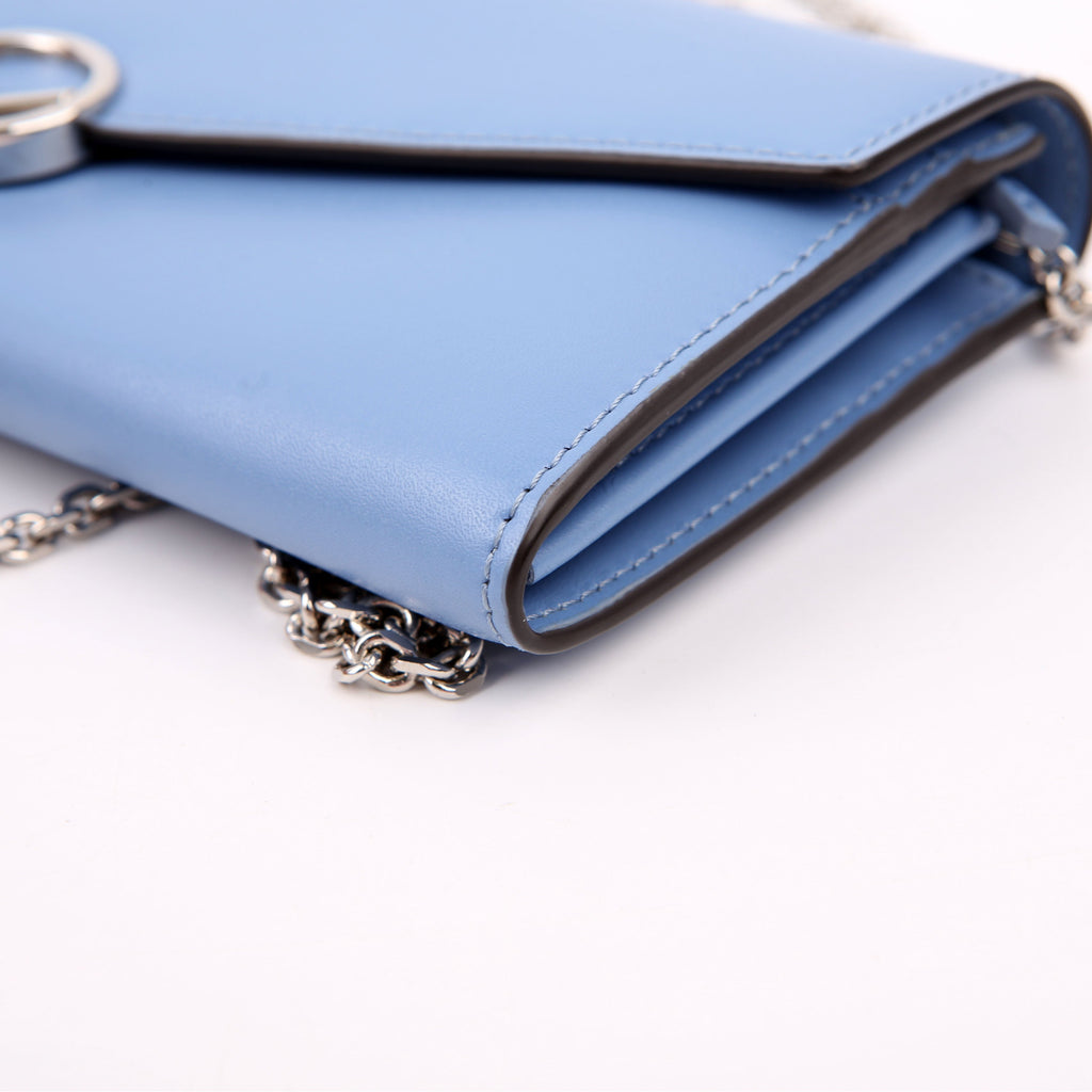 Fendi F Is Fendi Continental Chain Wallet Blue