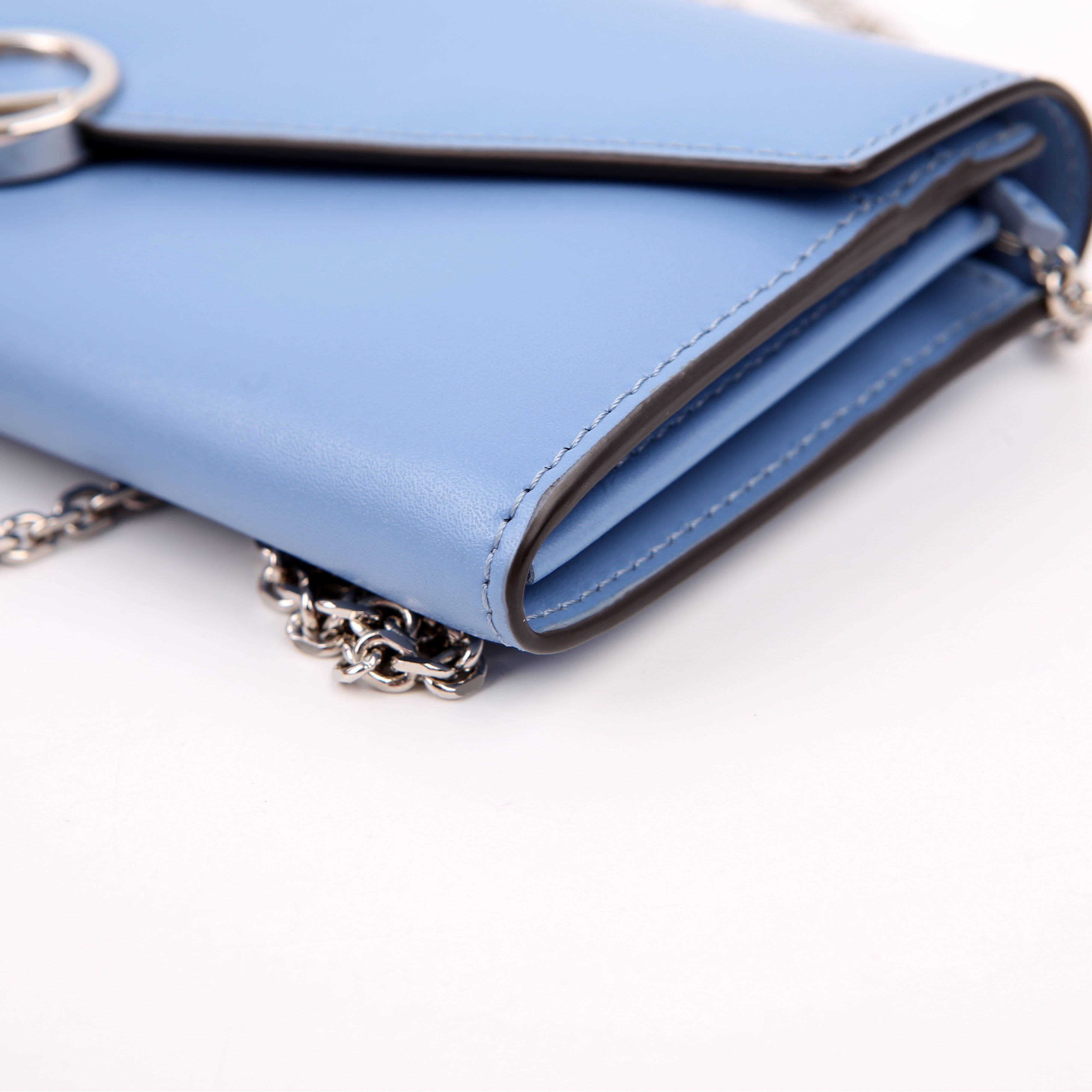 Fendi F Is Fendi Continental Chain Wallet Blue