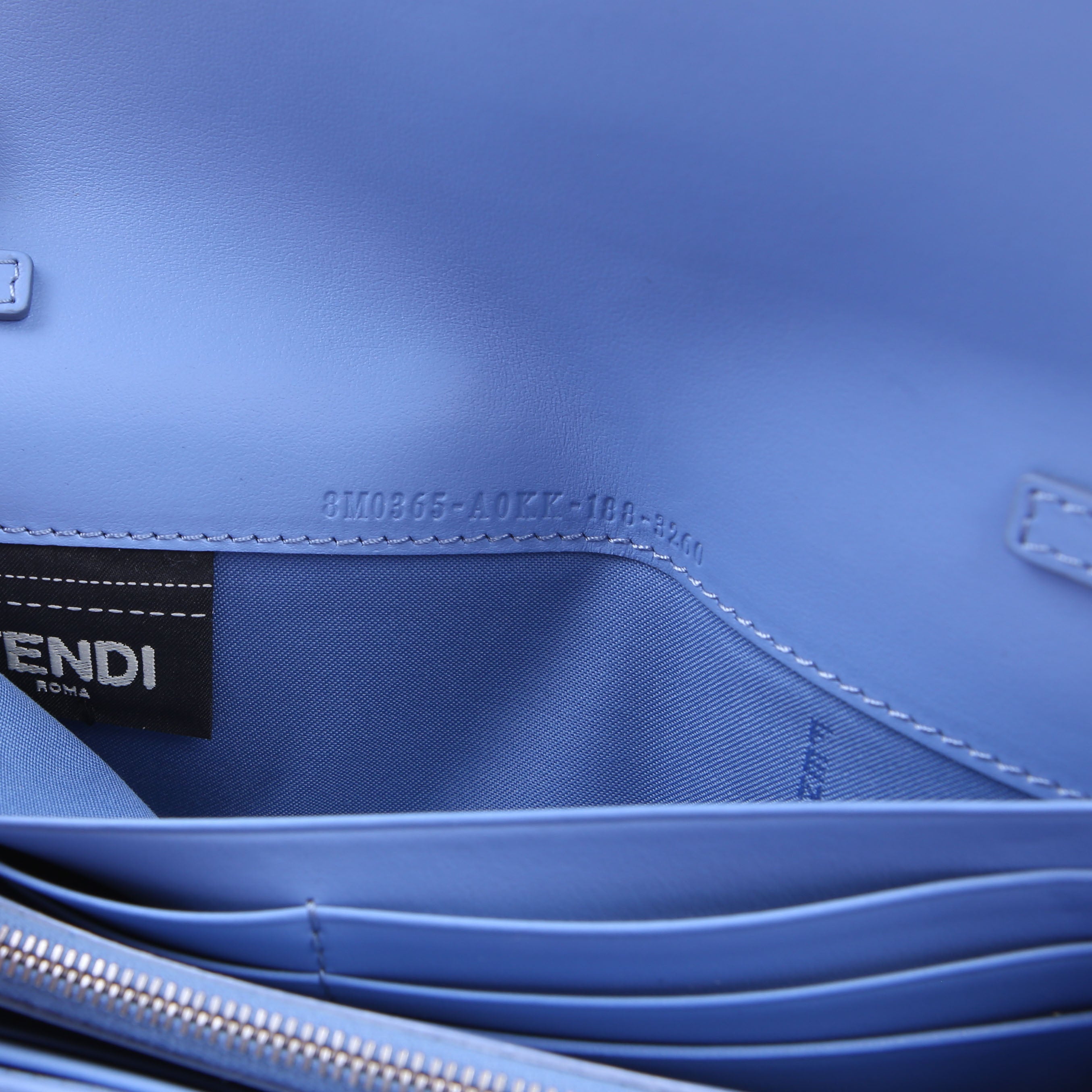 Fendi F Is Fendi Continental Chain Wallet Blue