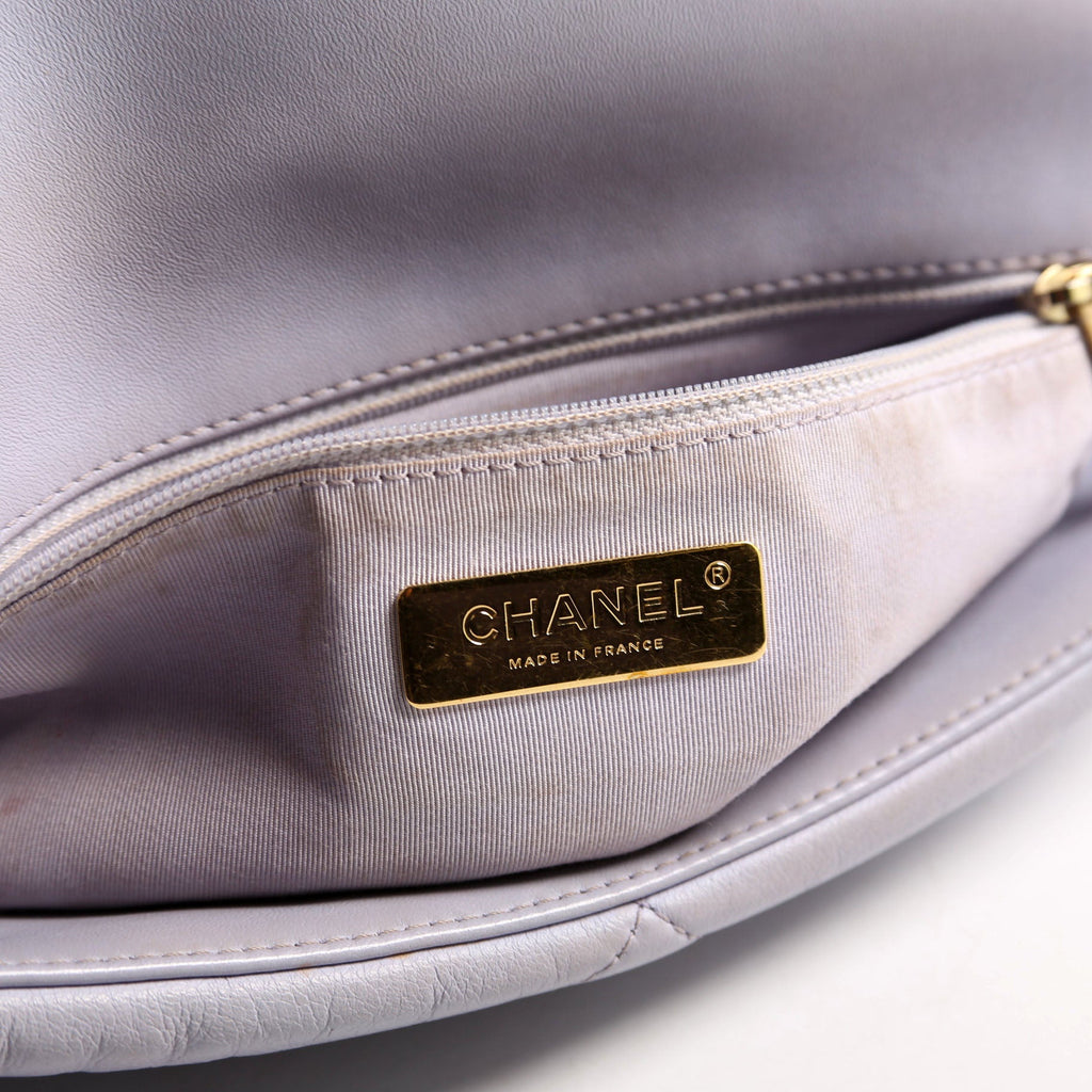 Chanel Quilted Goatskin 19 Large Flap RFID Lavender