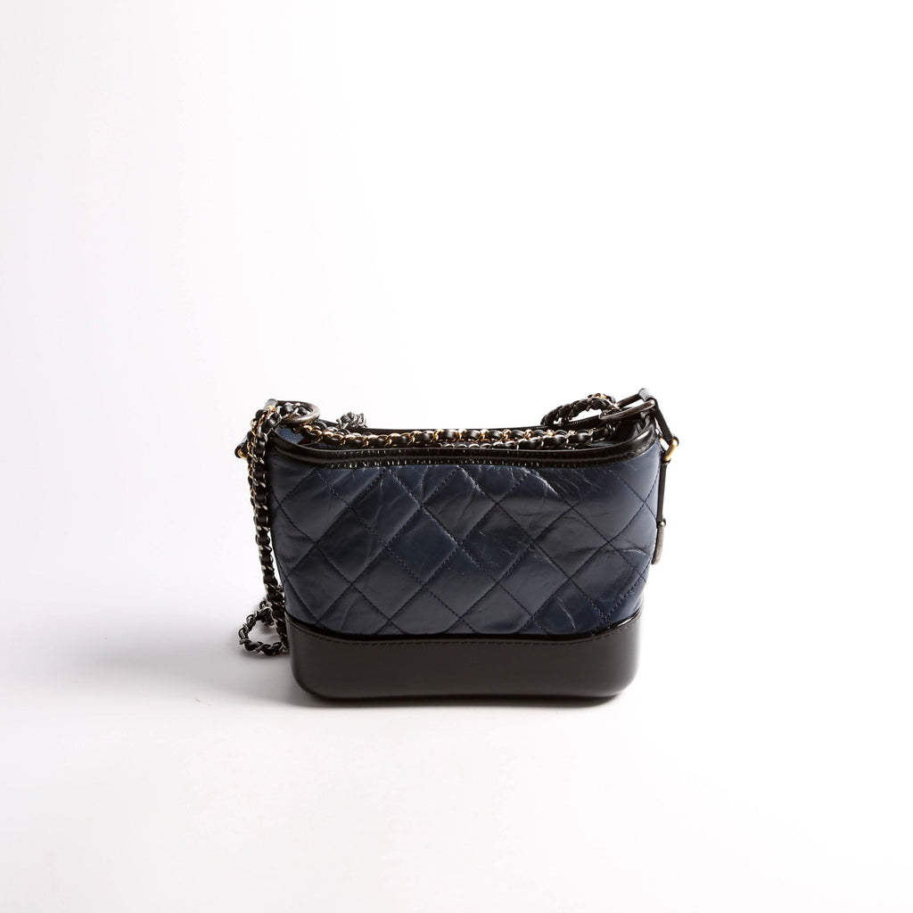 Chanel Gabrielle Hobo Small Calfskin 27M Blue/Black