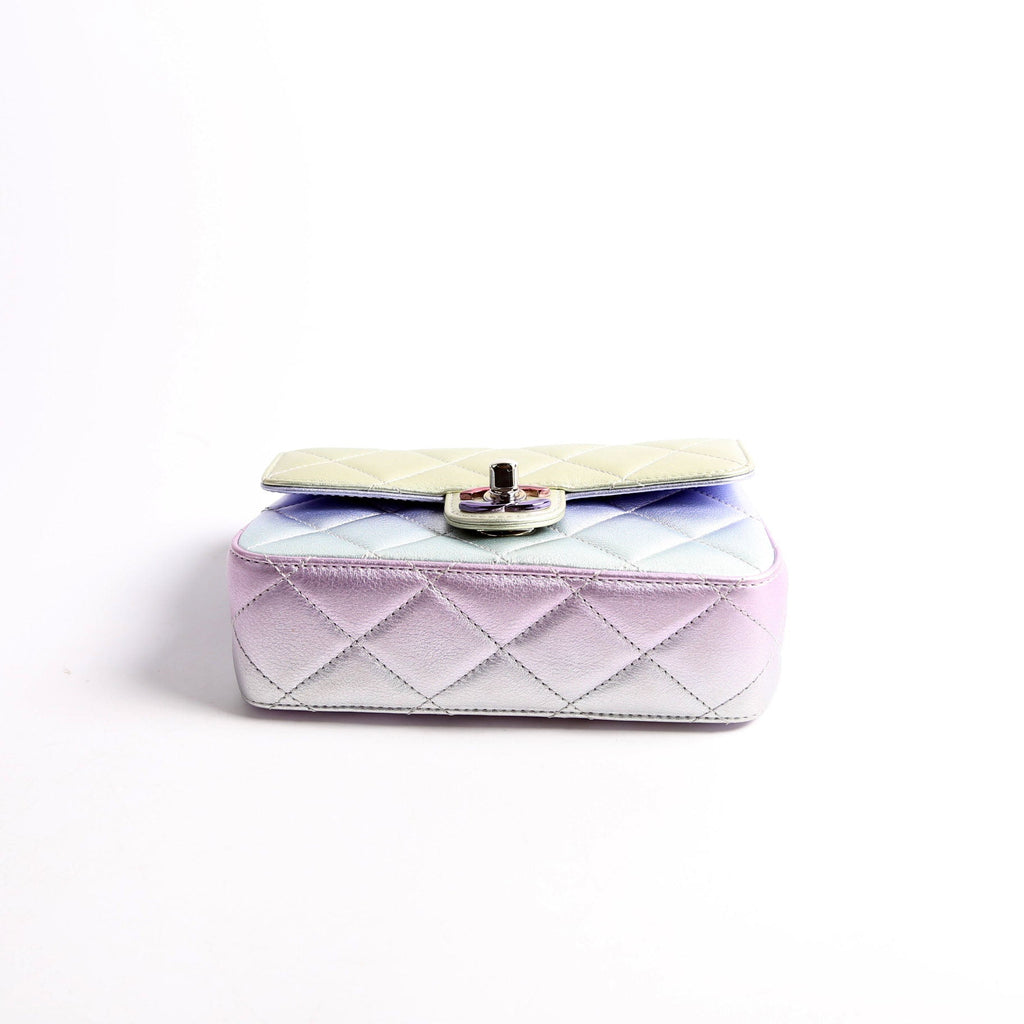 Chanel CC Chain Wristlet Clutch Metallic Lambskin RFID Multicolor